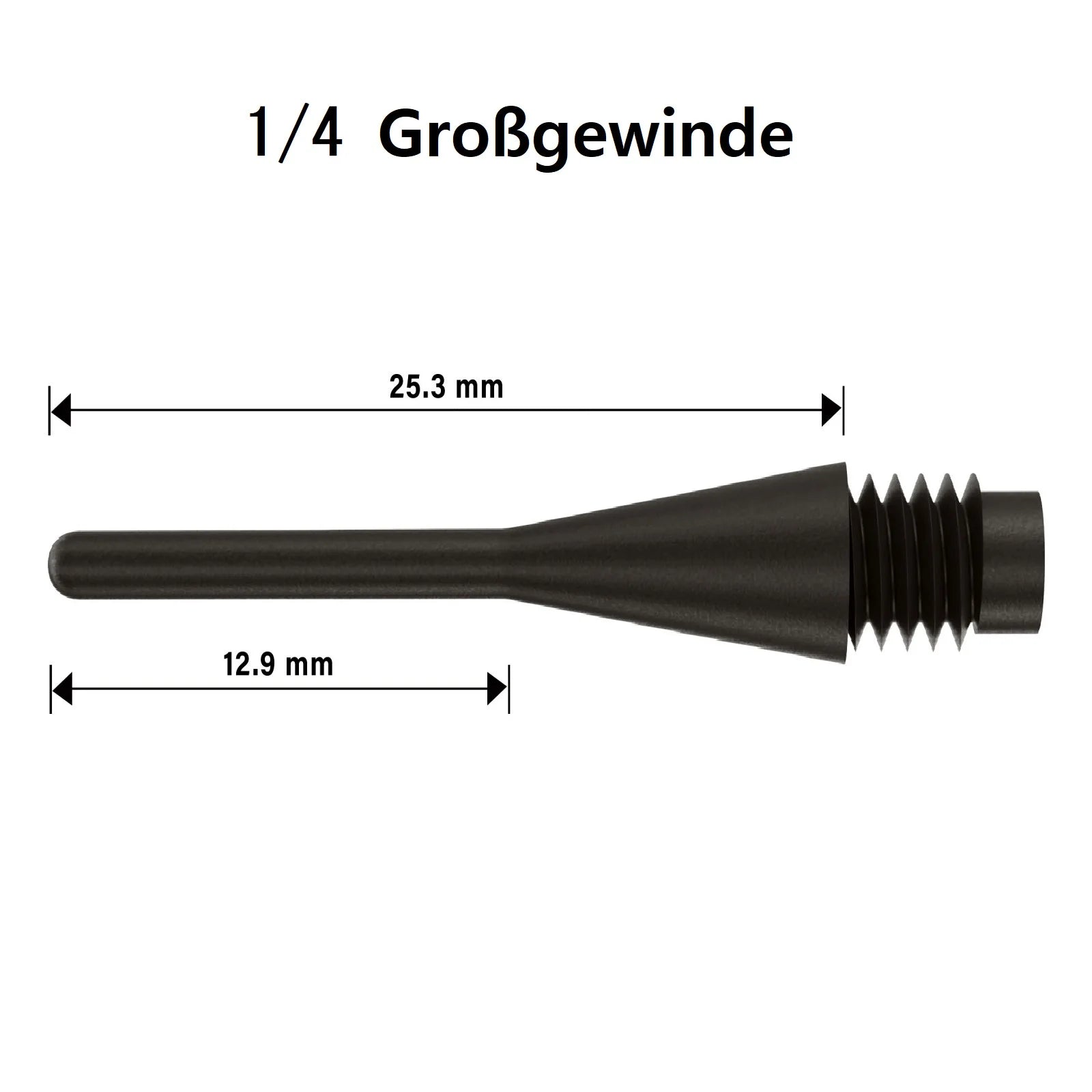 Bull's Longlife Dart Spitzen 1/4" BSF Großgewinde 500 Stk. Black