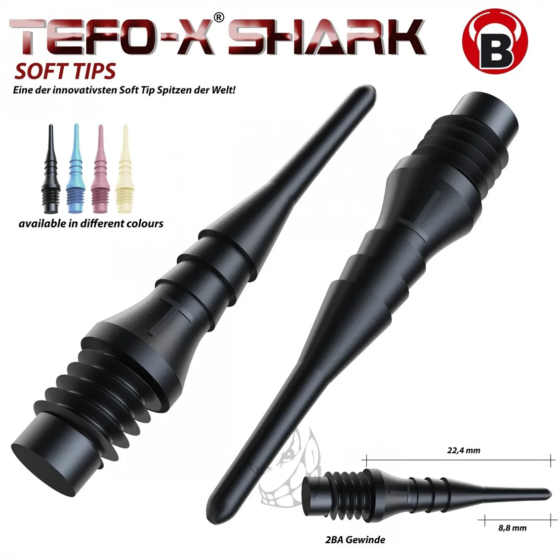 BULL'S Tefo-X Shark Soft Dart Spitzen 50/500 Stk.