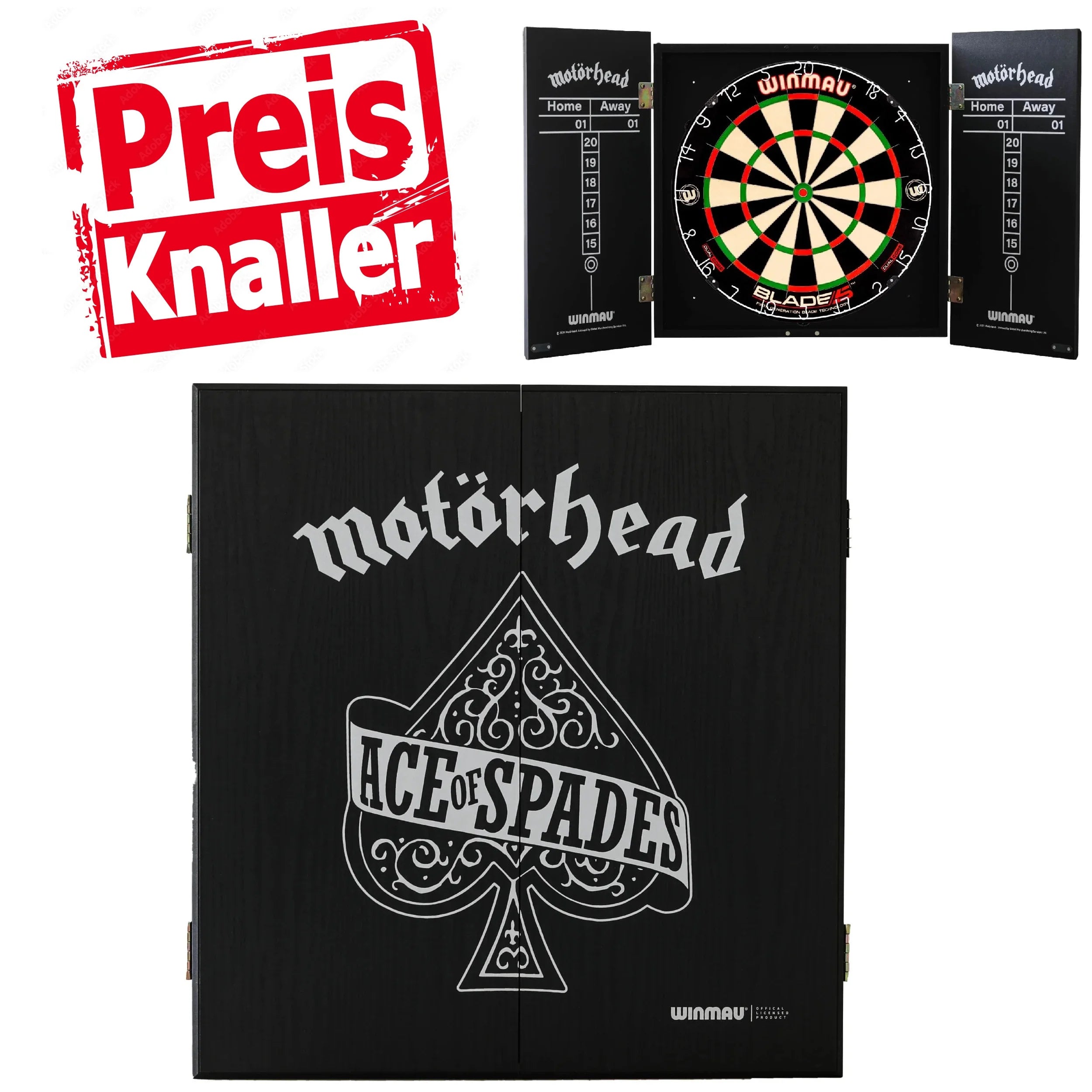 Winmau Motörhead Ace of Spades Dartboard Kabinet