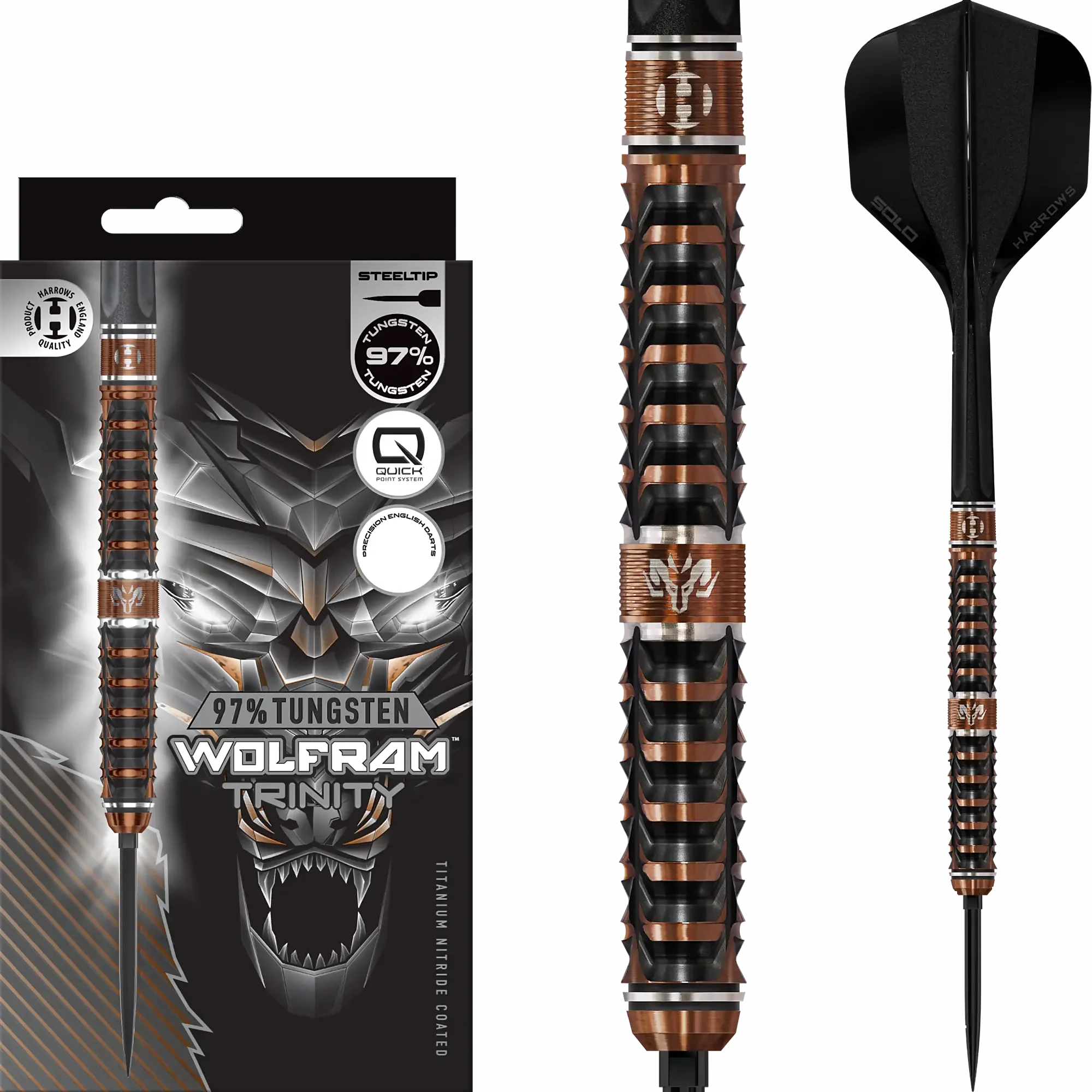 Harrows Wolfram TRINITY Steeldart QP 22g/90%