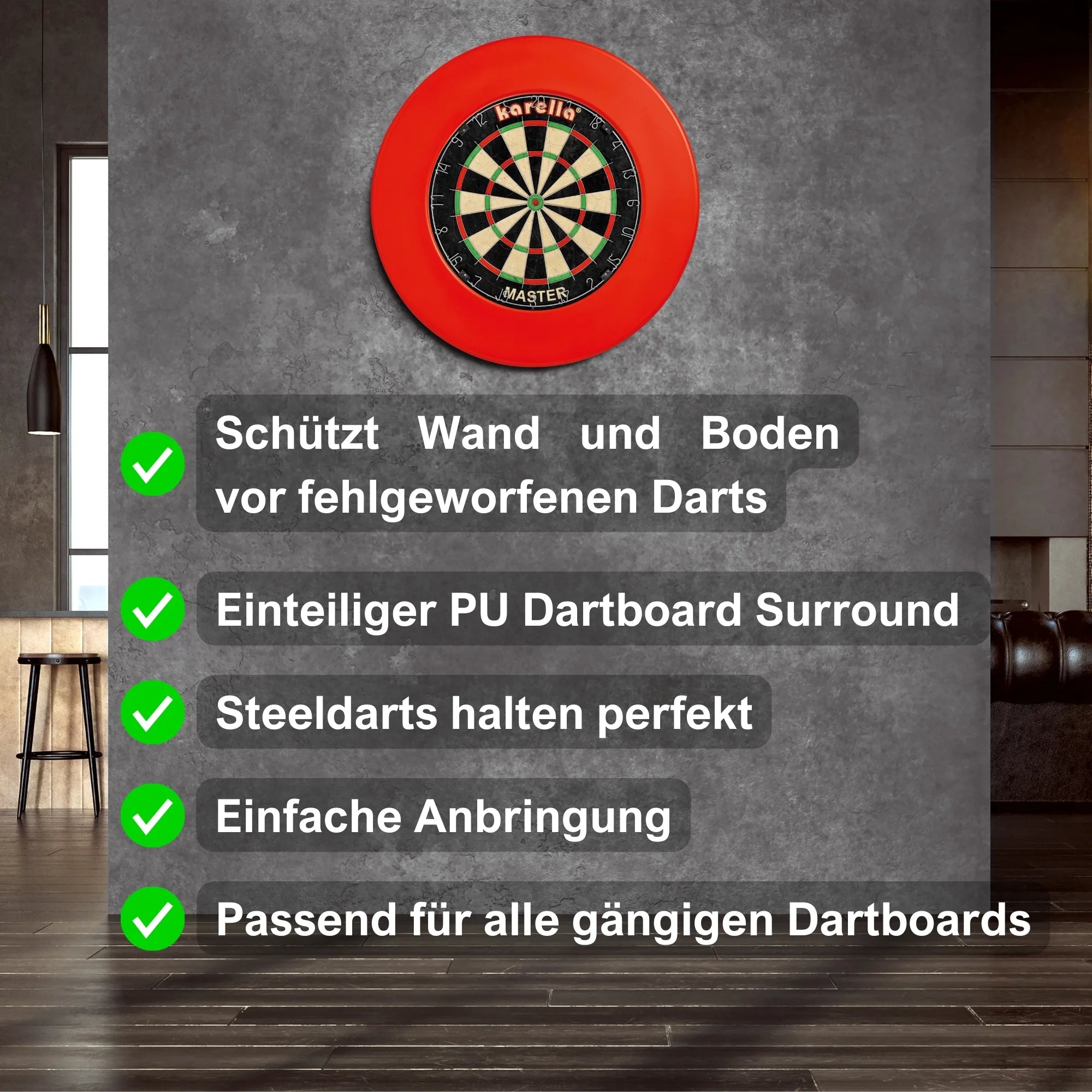 Karella PU Dart Board Surround einteilig
