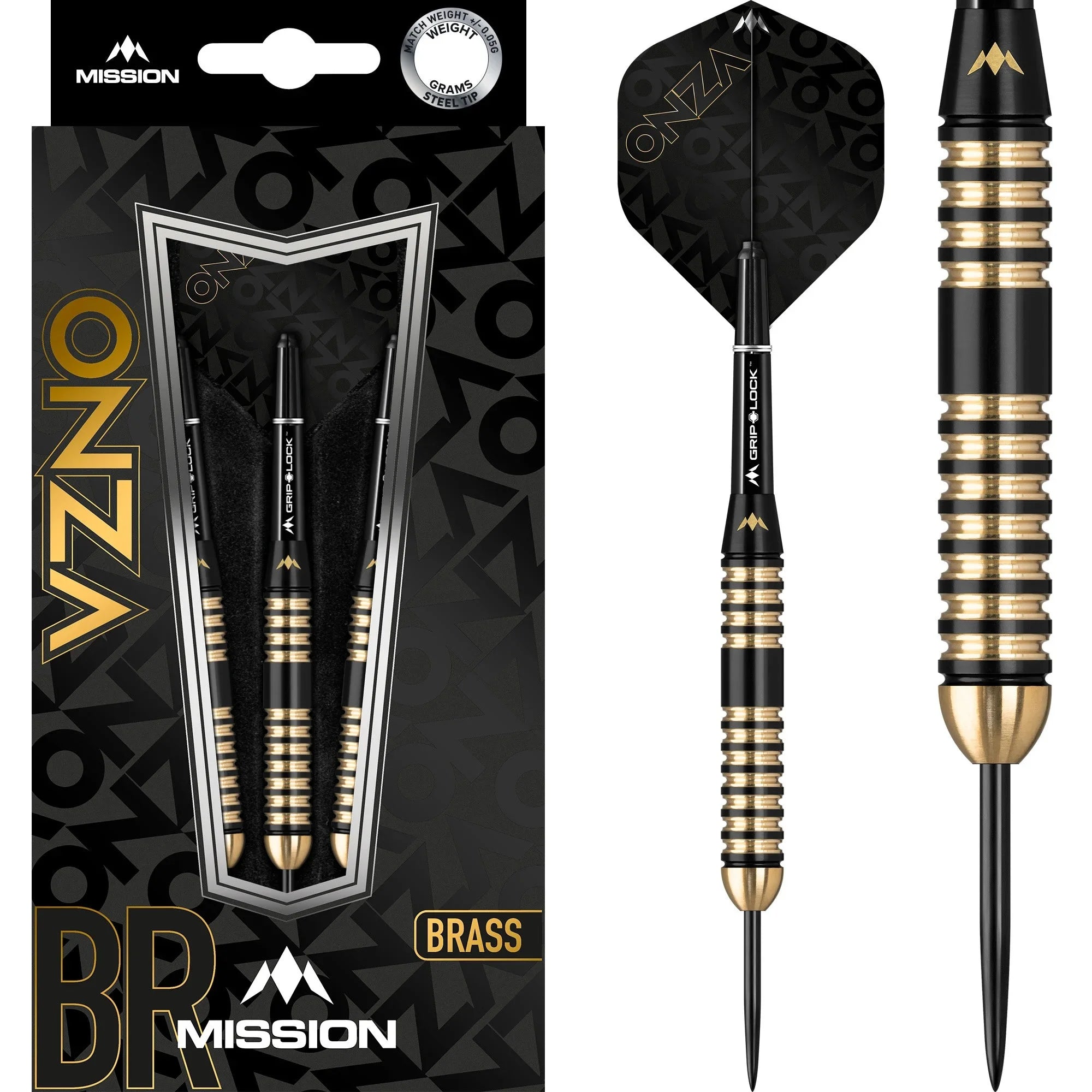 Mission Onza M4 Steel Darts Brass 24g