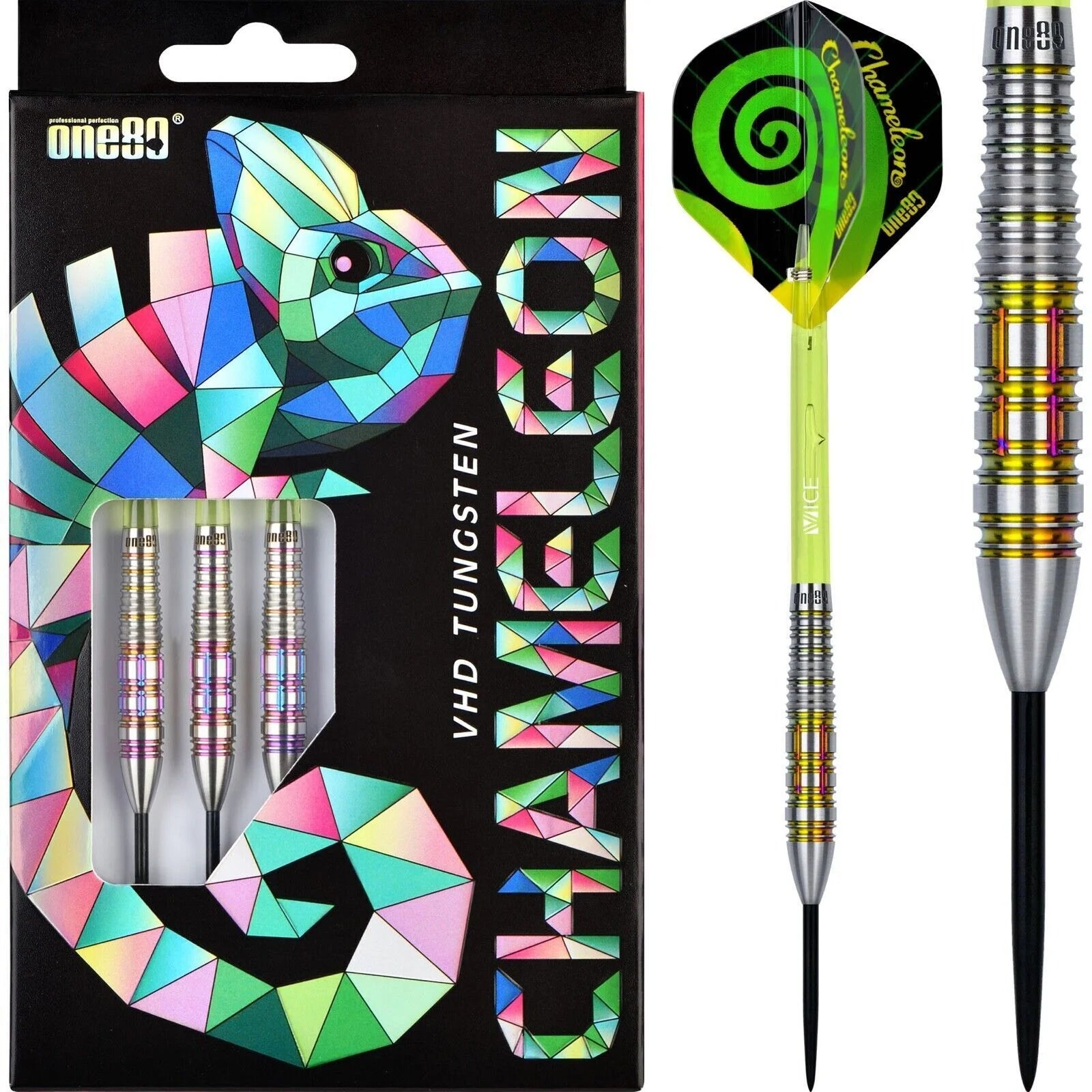 One80 Chameleon Emerald Steel Darts 22g/90%