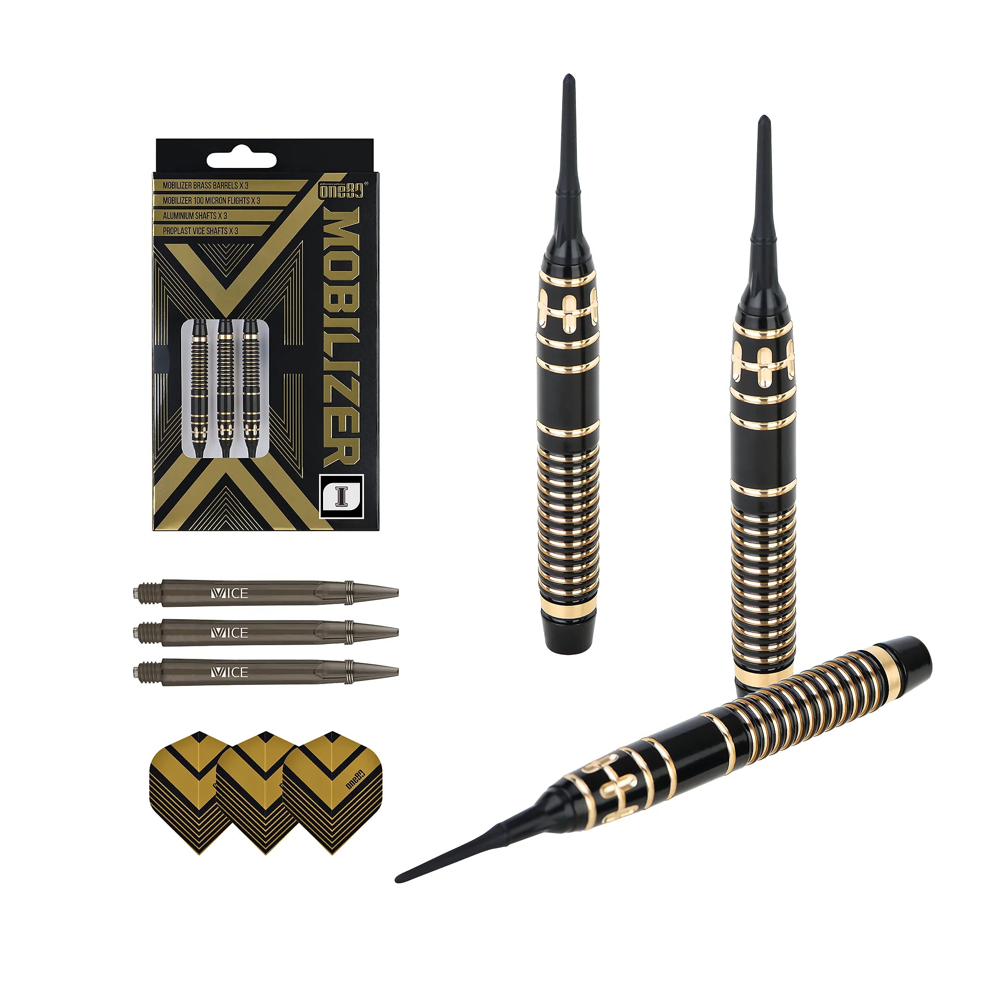 One80 Mobilizer 1 Soft Darts Brass 20g