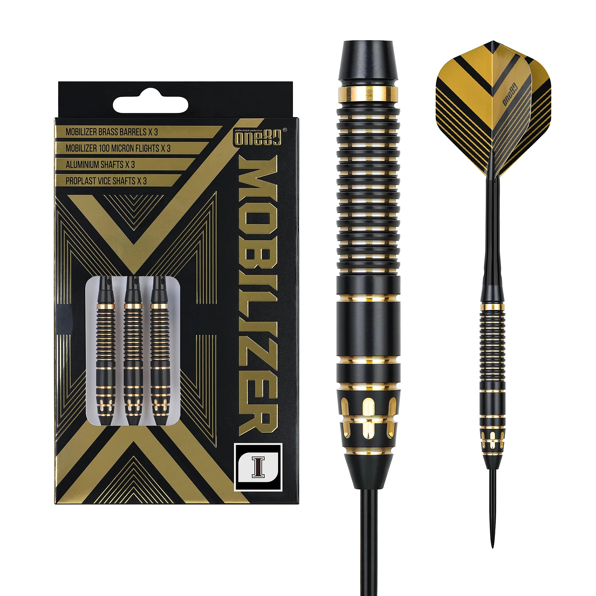 One80 Mobilizer 1 Steel Darts Brass 22g