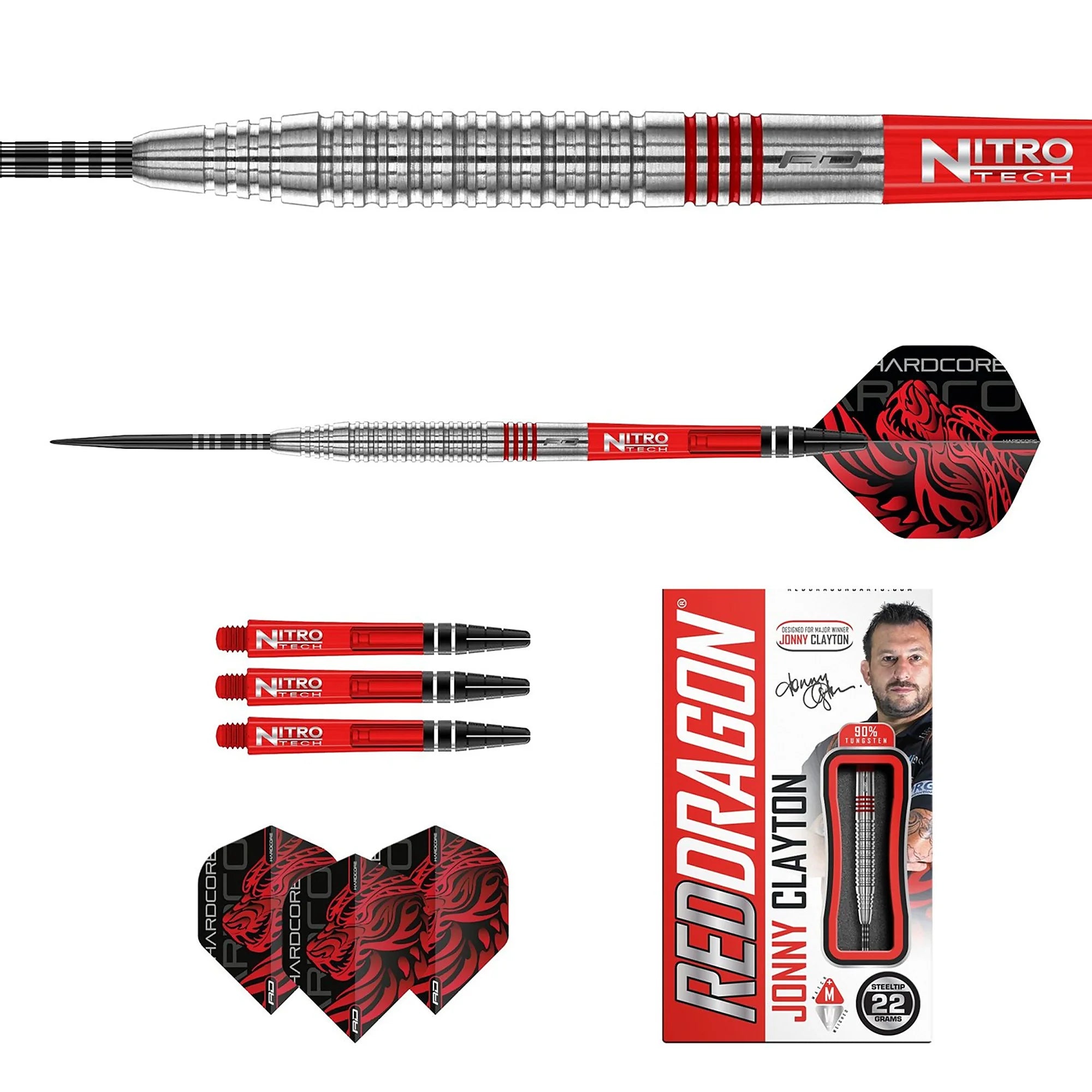 Red Dragon Jonny Clayton 2.0 Steeldarts 22-24g