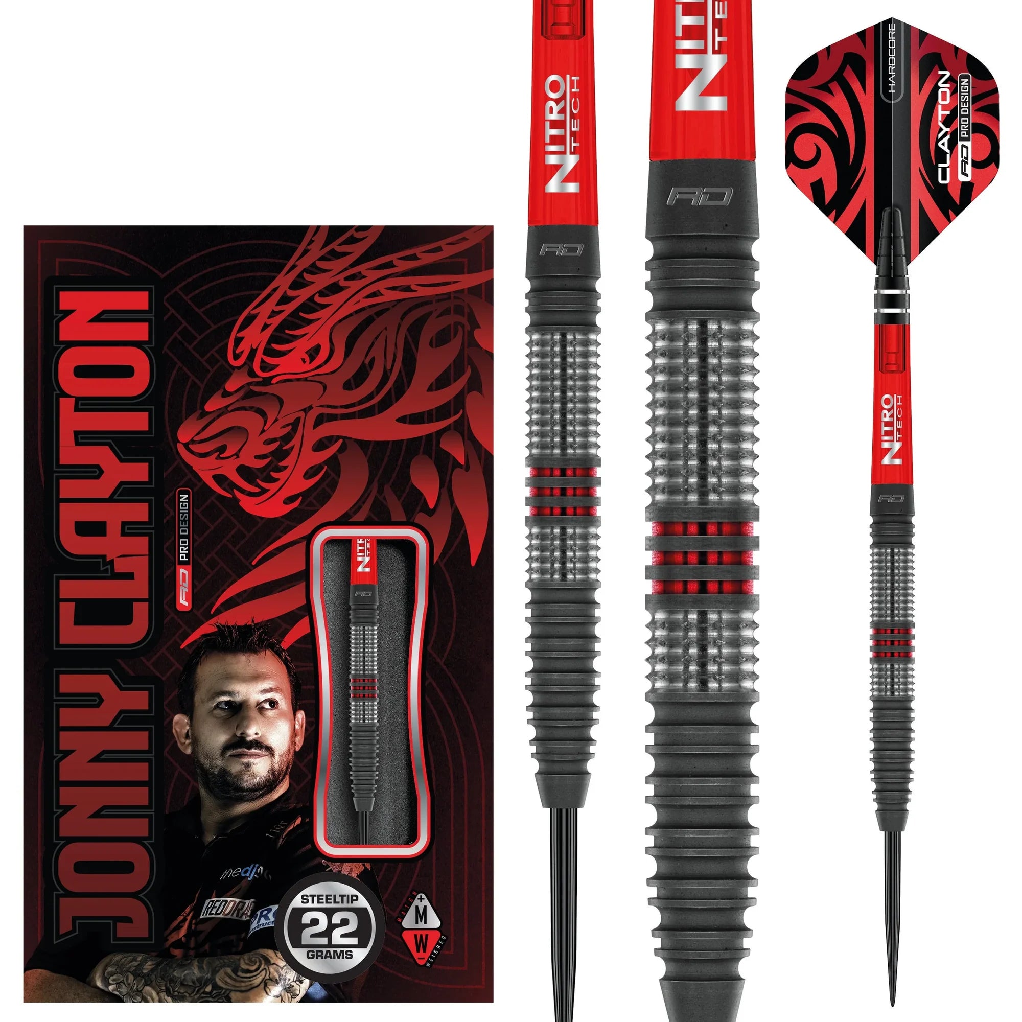 Red Dragon Jonny Clayton HIRAETH Steel Dart 23g/90%