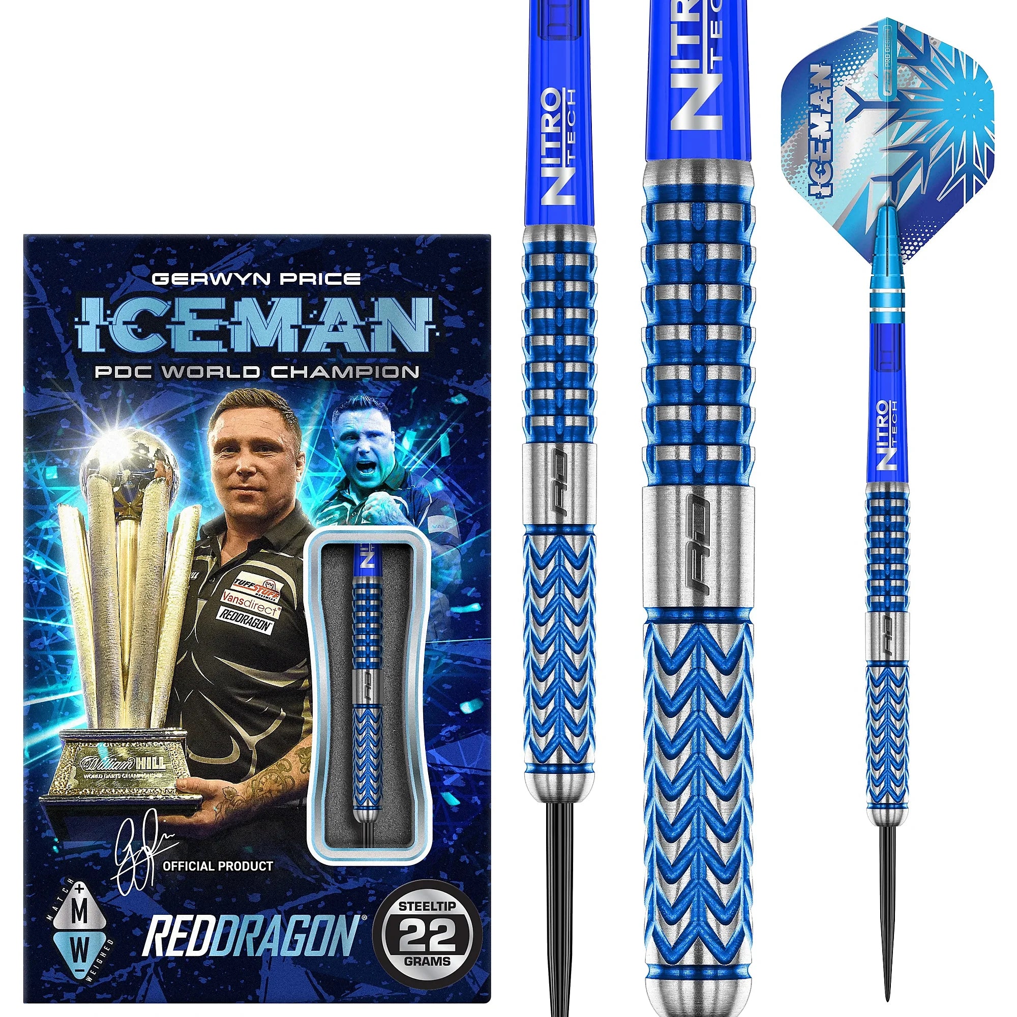 Red Dragon Gerwyn Price GLACIER Steel Dart 22g/90%