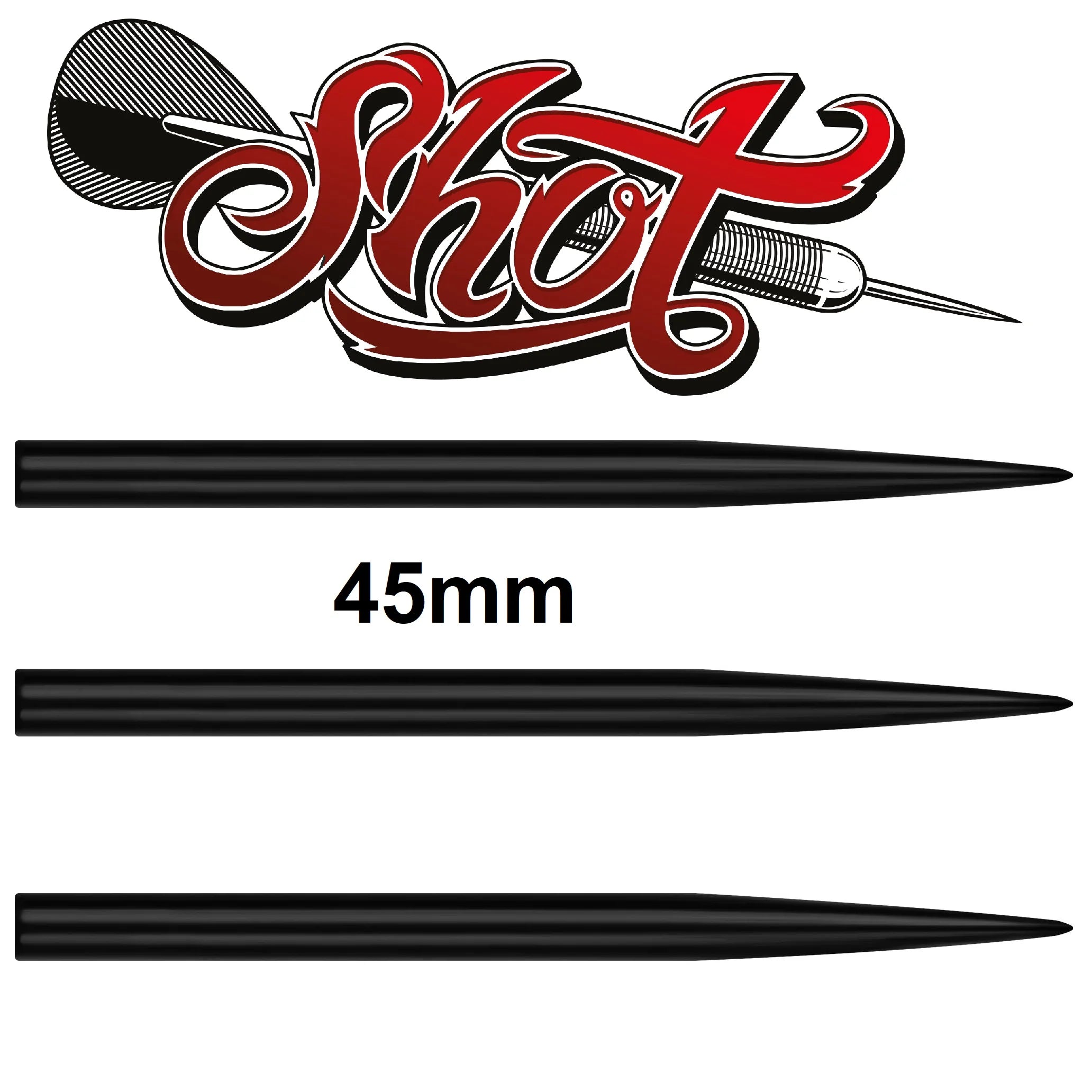 Shot Steel Dart Wechselspitze Schwarz 45 mm