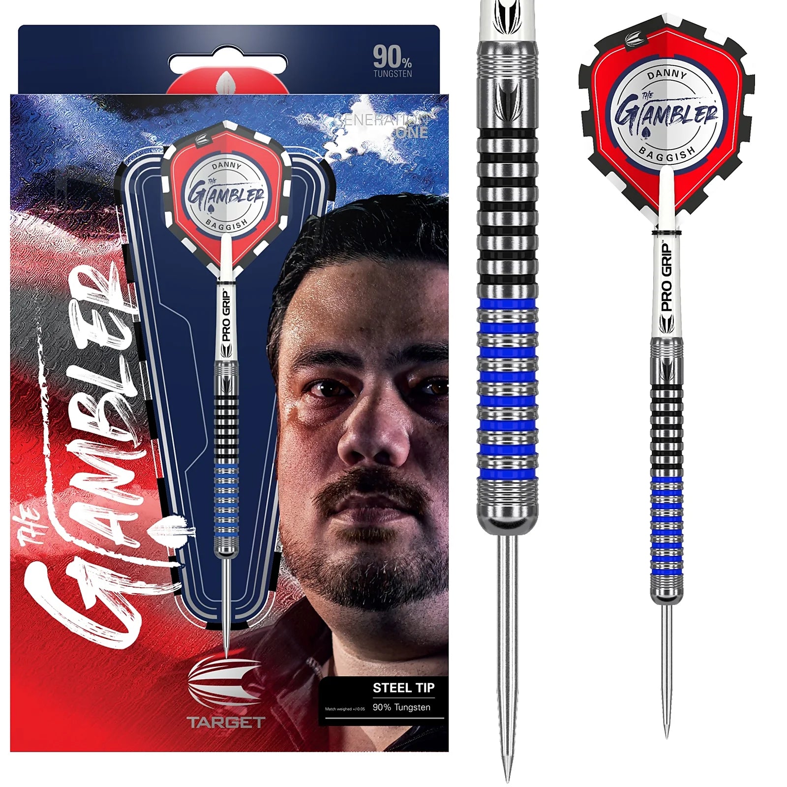 Target DANNY BEGGISH Gen1 Match Steel Darts 23g/90%