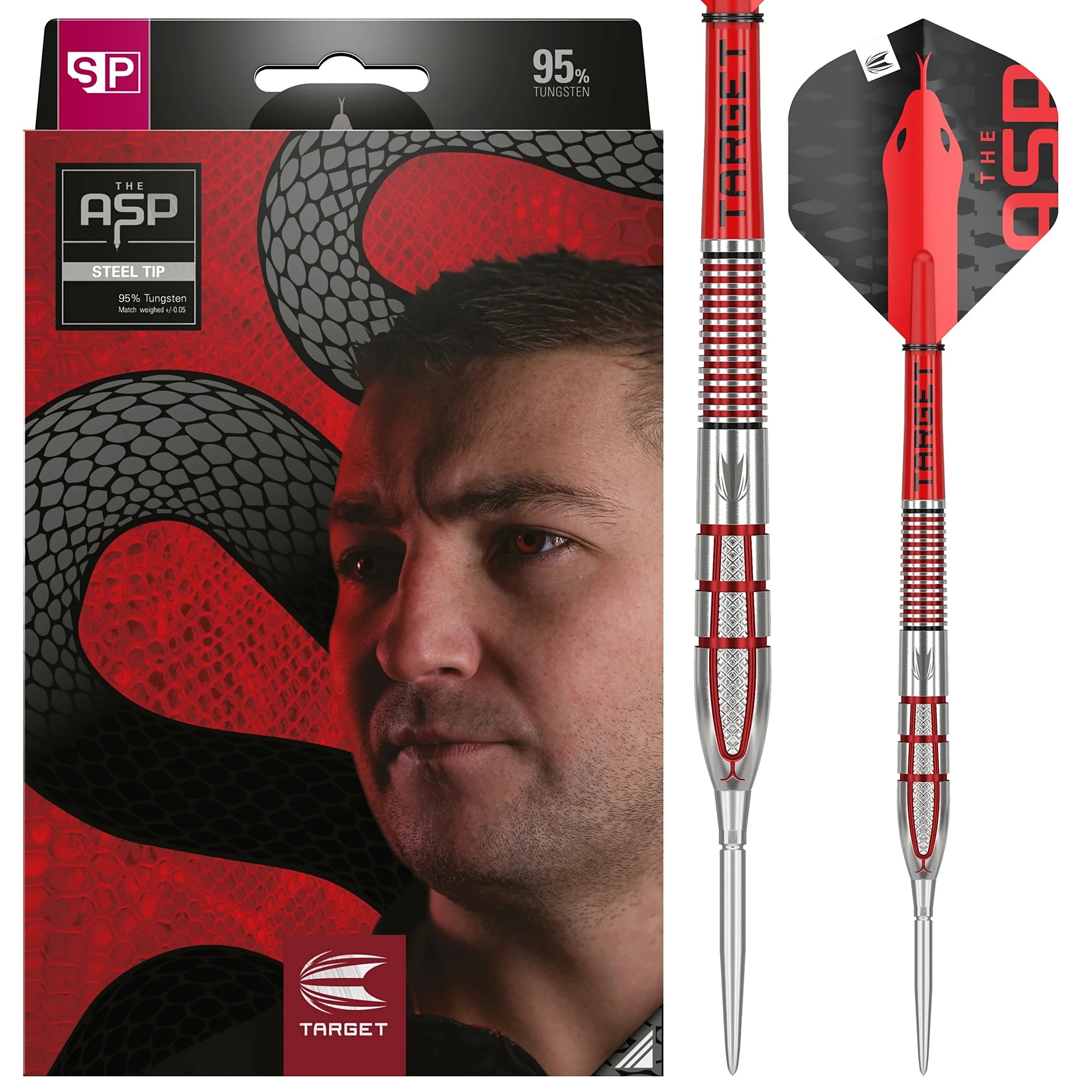 Target NATHAN ASPINALL Gen2 Steel Darts 22-24g/95%
