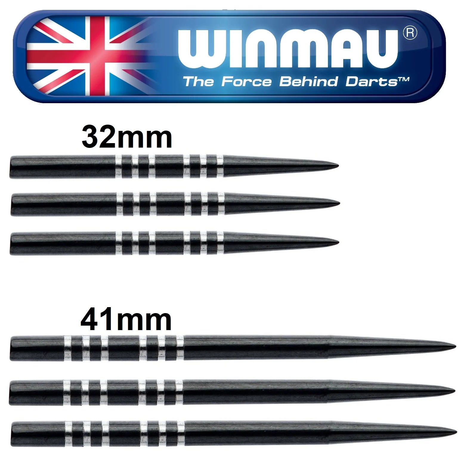 Winmau Re-grooved Steel Dart Spitzen