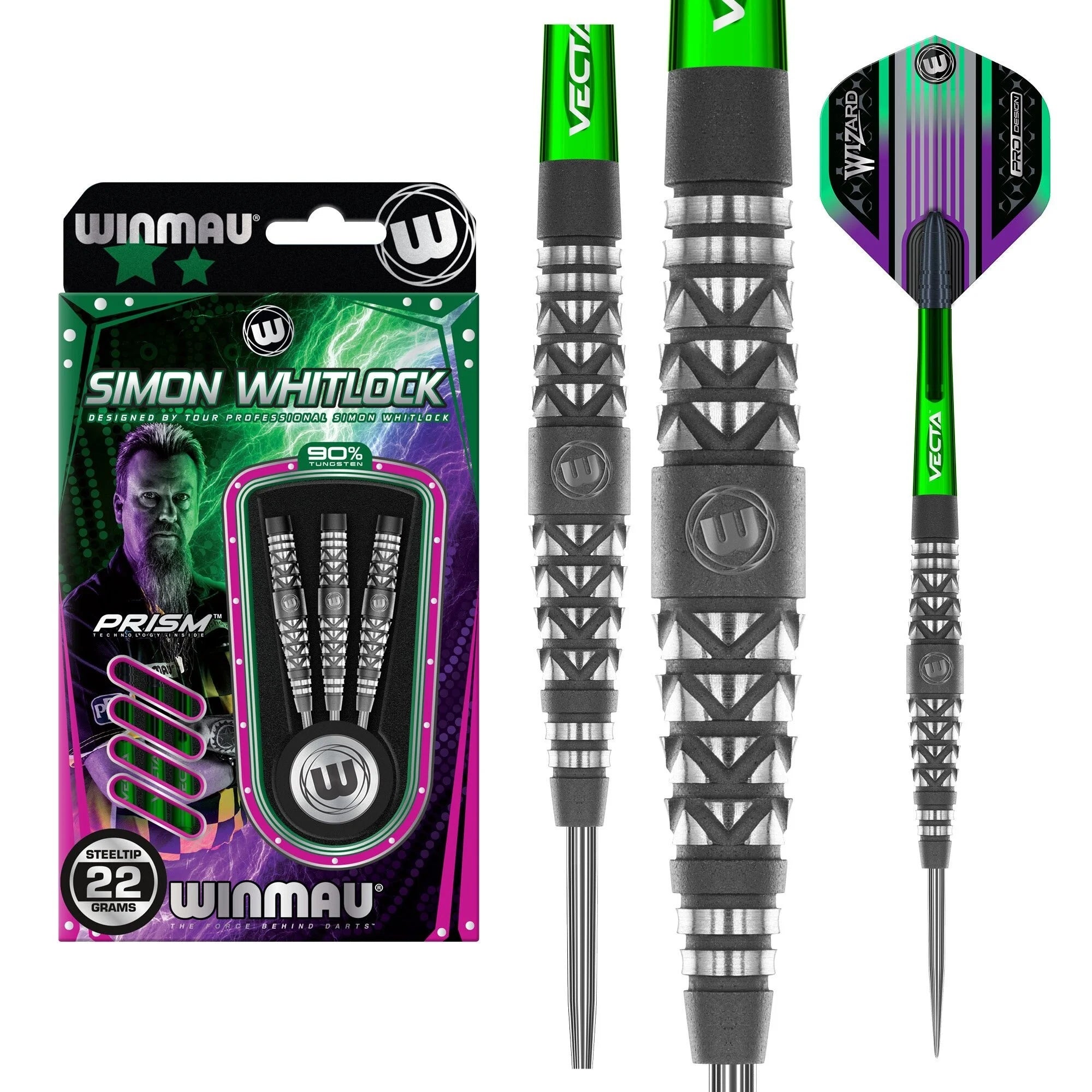 Winmau Simon Whitlock ATOMISED Steel Dart 22-24g/90%