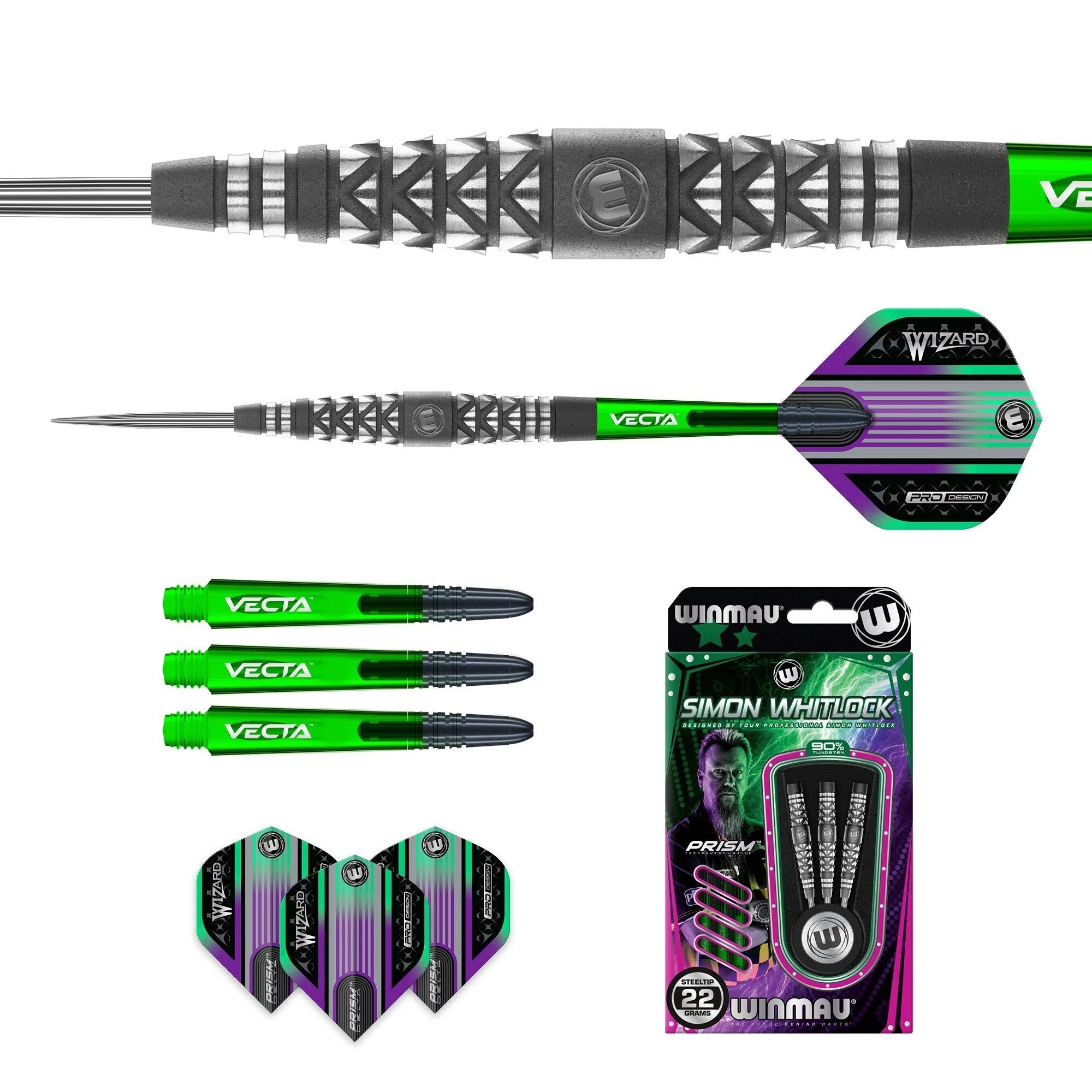 Winmau Simon Whitlock ATOMISED Steel Dart 22-24g/90%