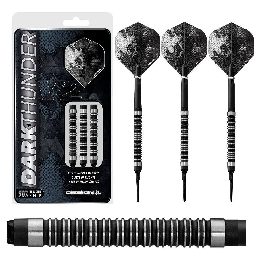 Designa Dark Thunder V2 Soft Darts 20g/90%