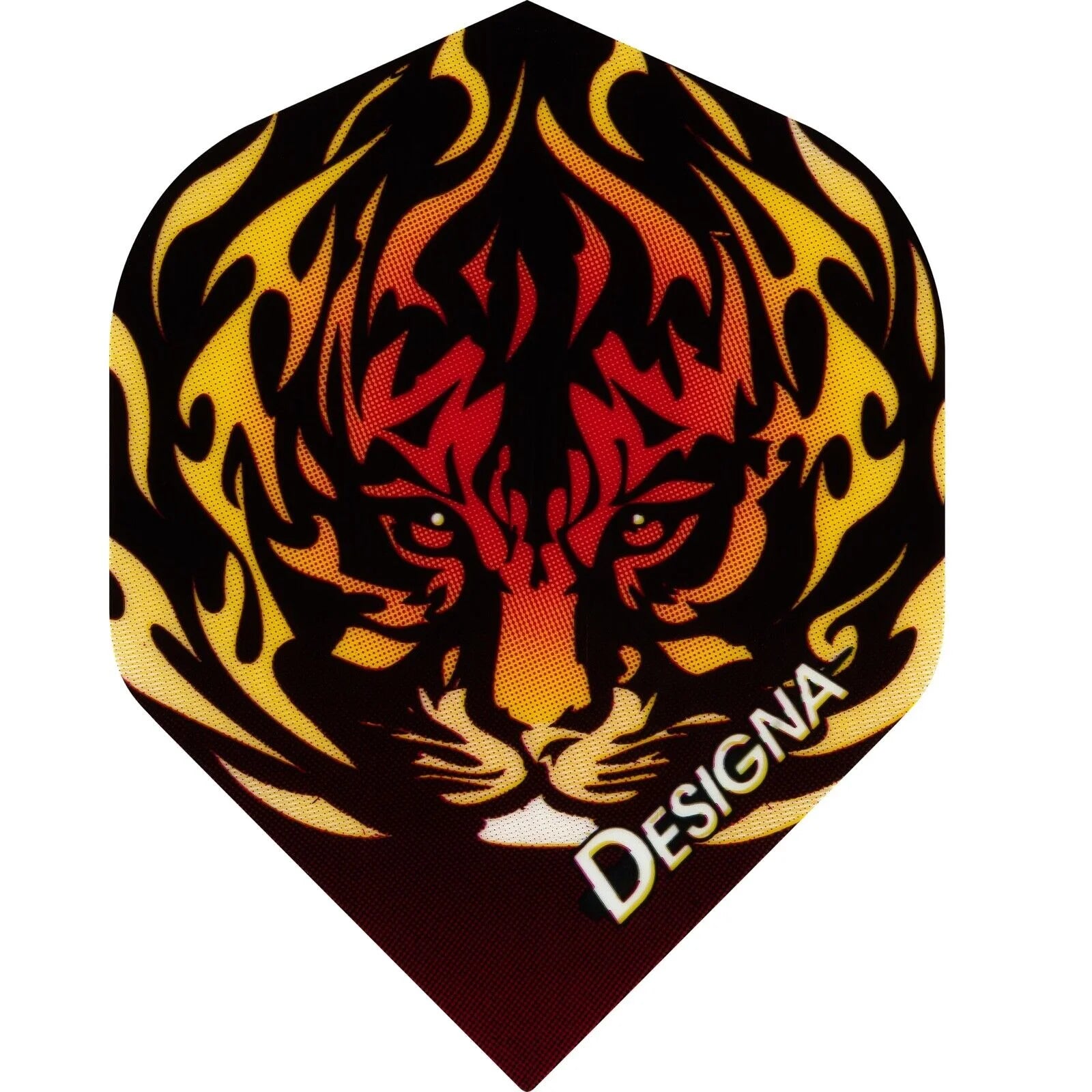 Designa Dart Flights Extra Strong "Tiger Flame" 100 Micron