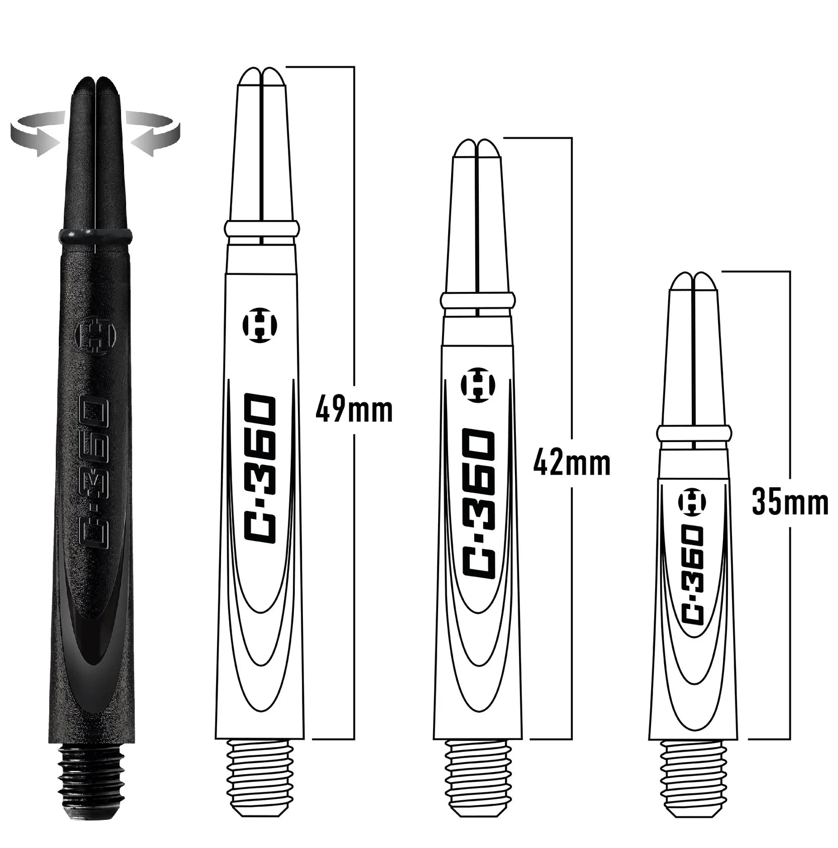 Harrows Carbon 360 Dart Schaft