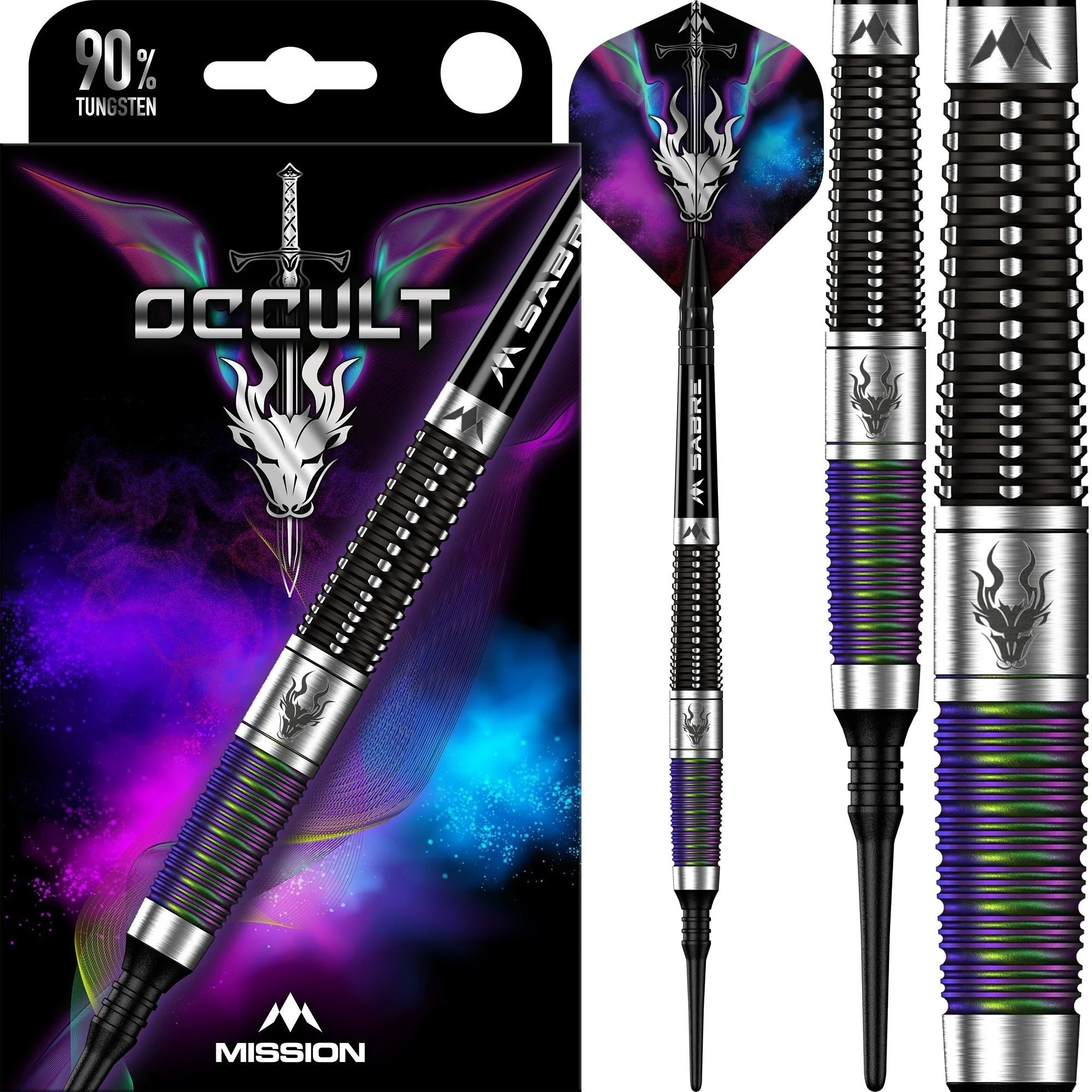 Mission OCCULT Black & Coral Soft Darts 18g/90%
