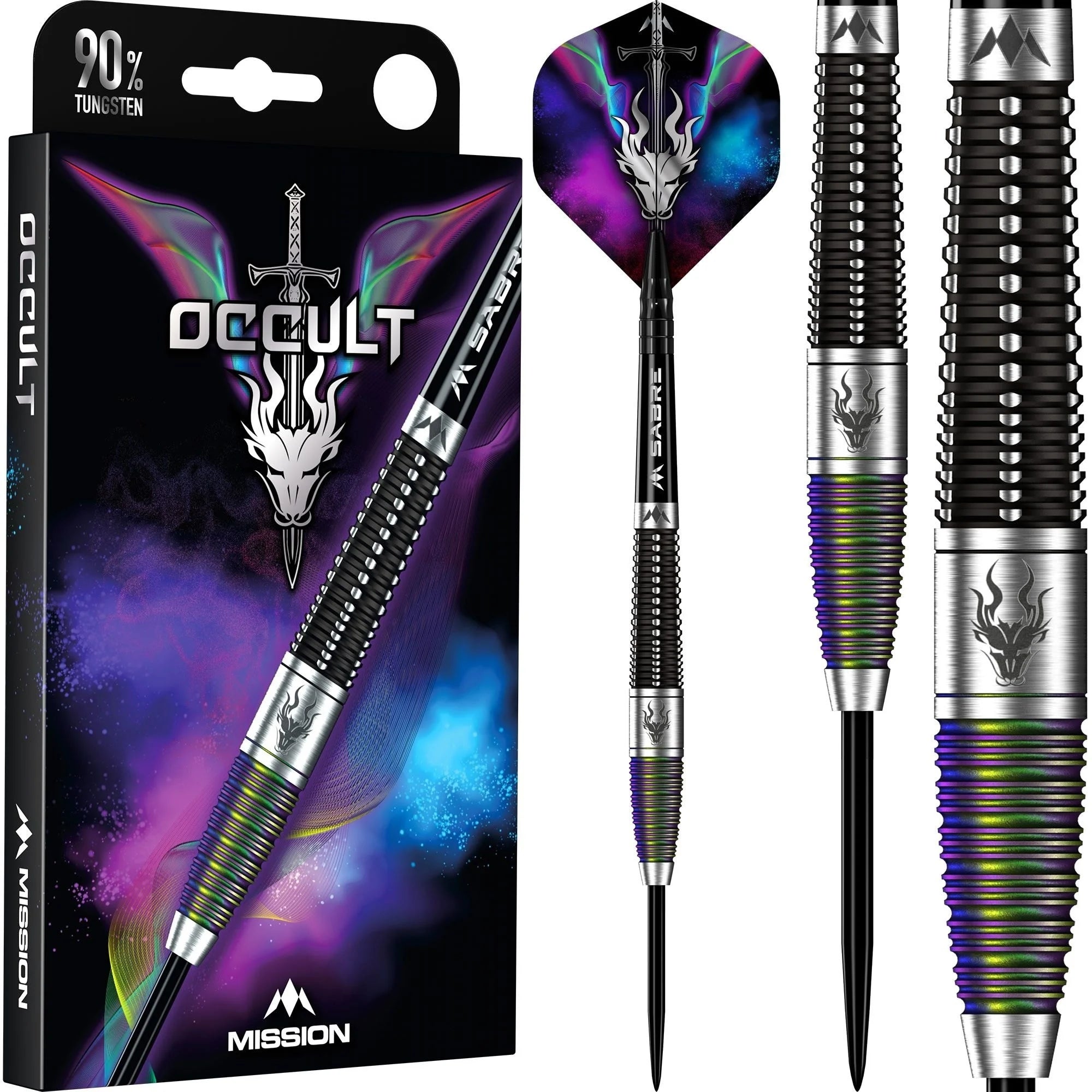 Mission OCCULT Black & Coral Steel Darts 23g/90%