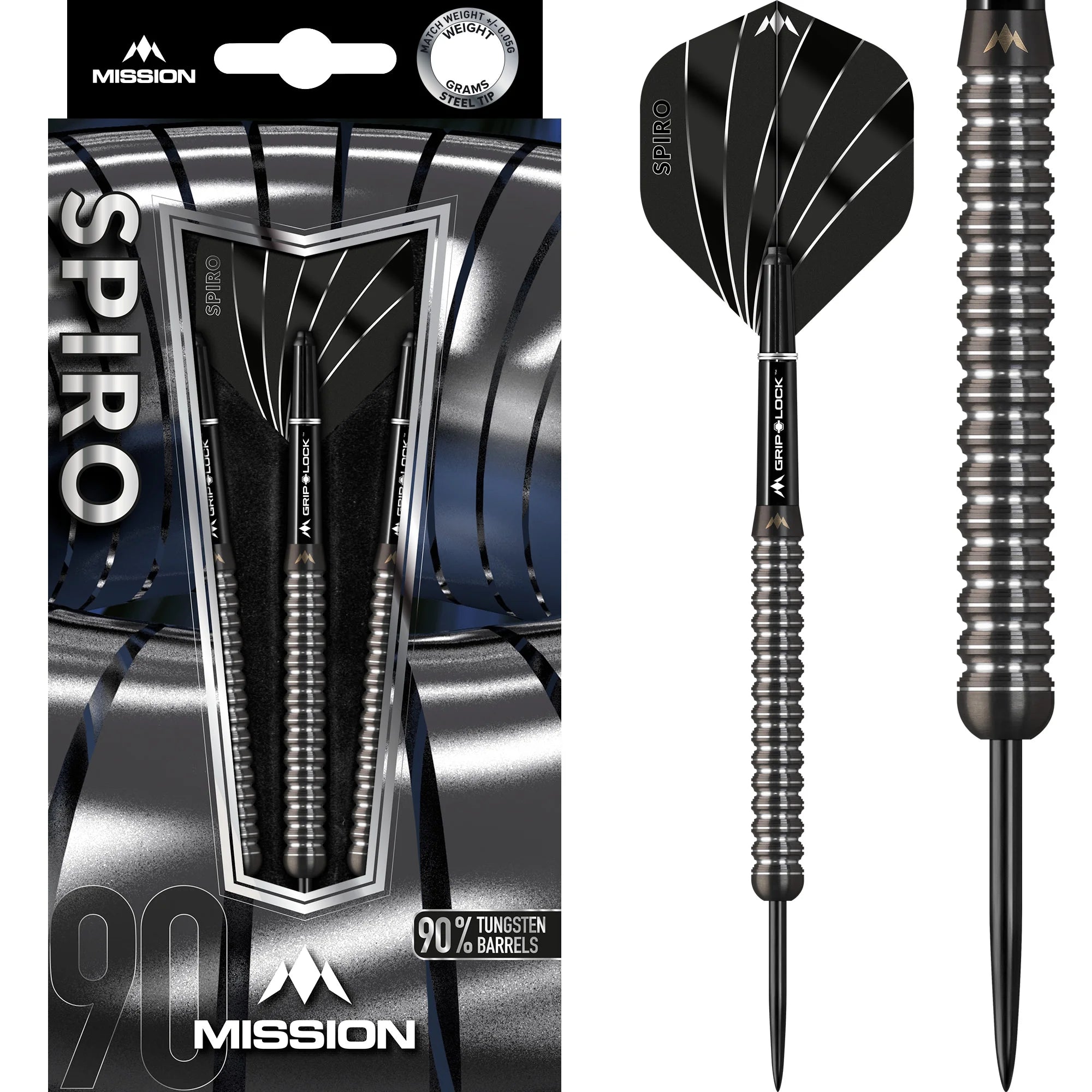 Mission Spiro M1 Steel Darts 23g/90%