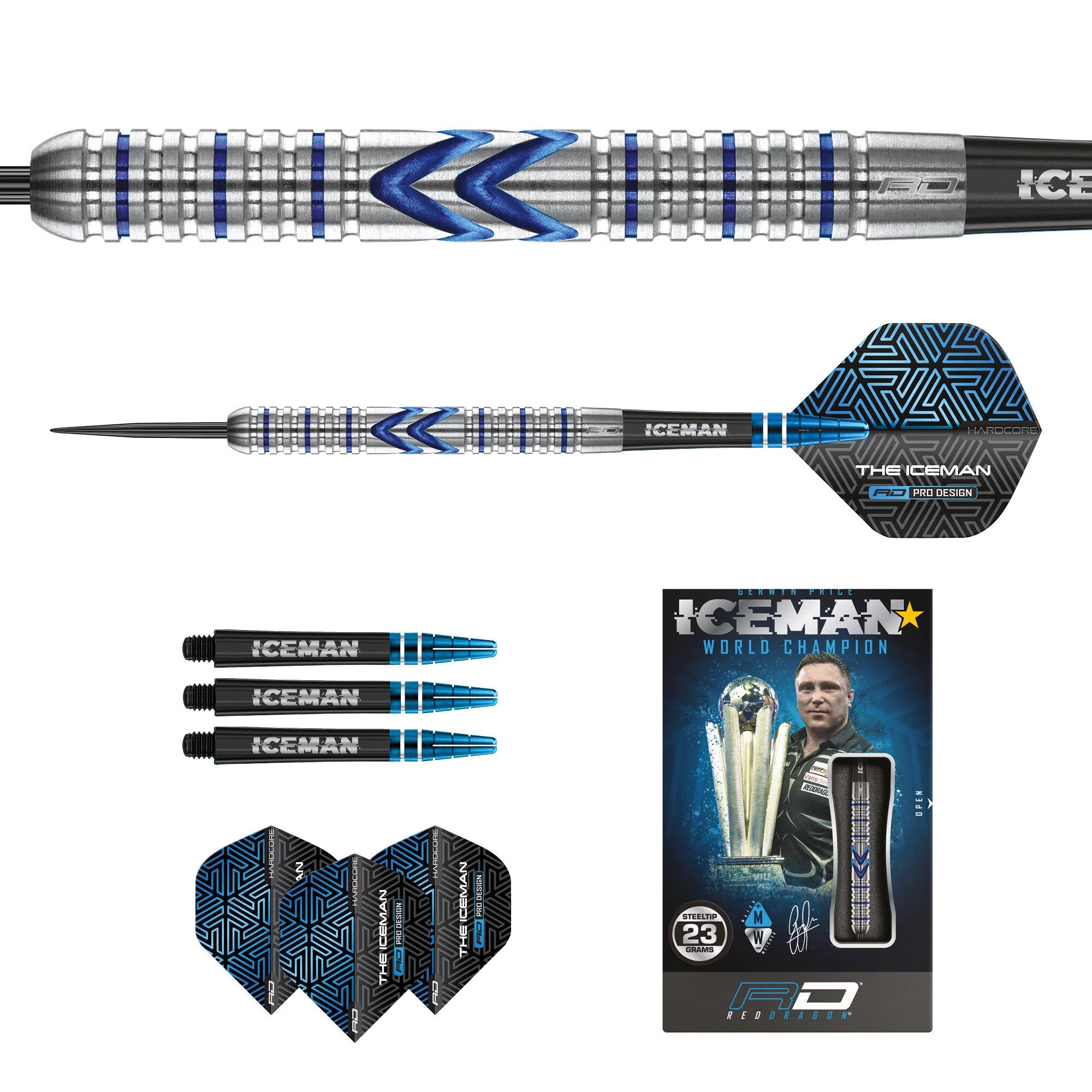 Red Dragon Gerwyn Price Midnight Steel Dart 23g/90%