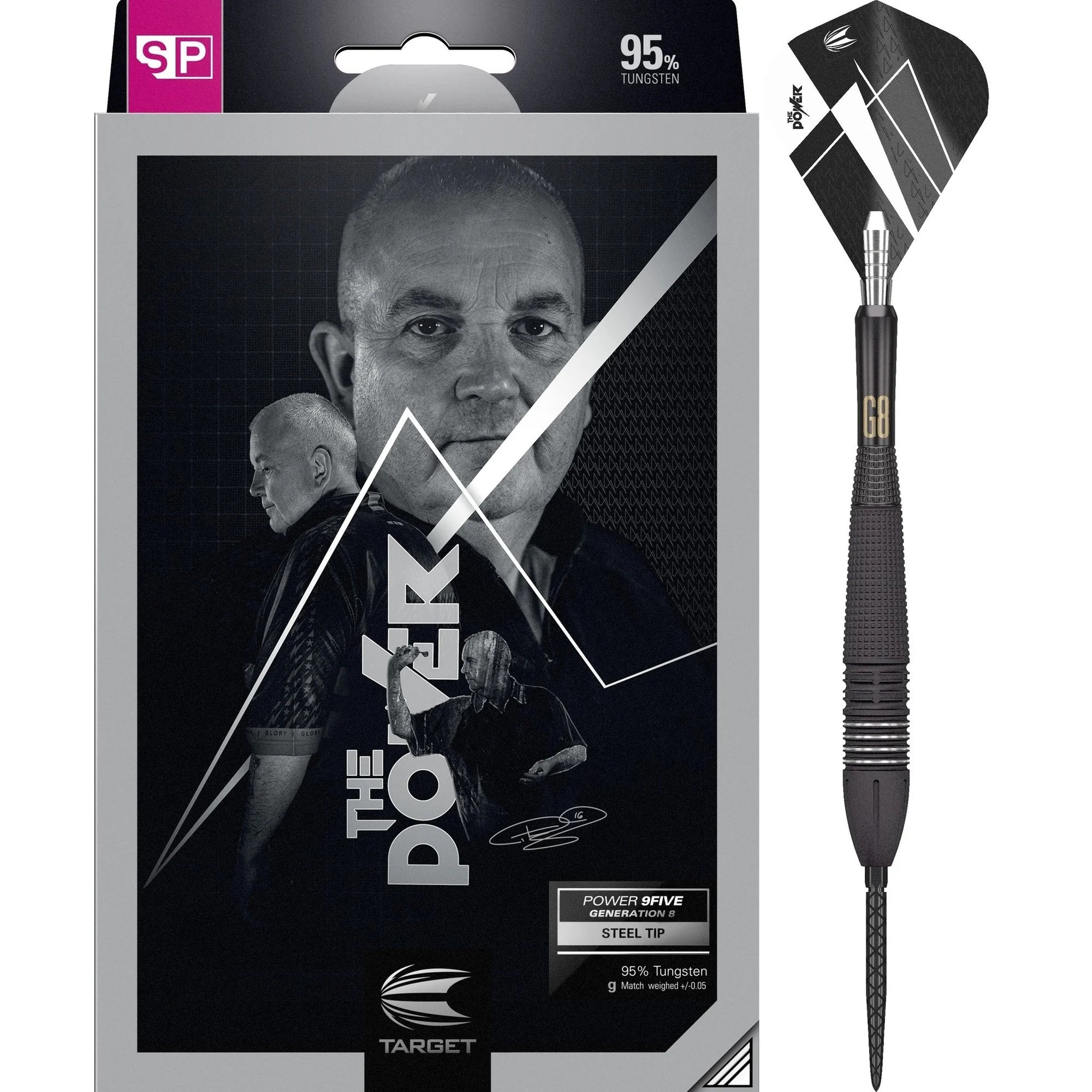 Target PHIL TAYLOR 9FIVE Gen8 SP Steel Darts 22g/95%