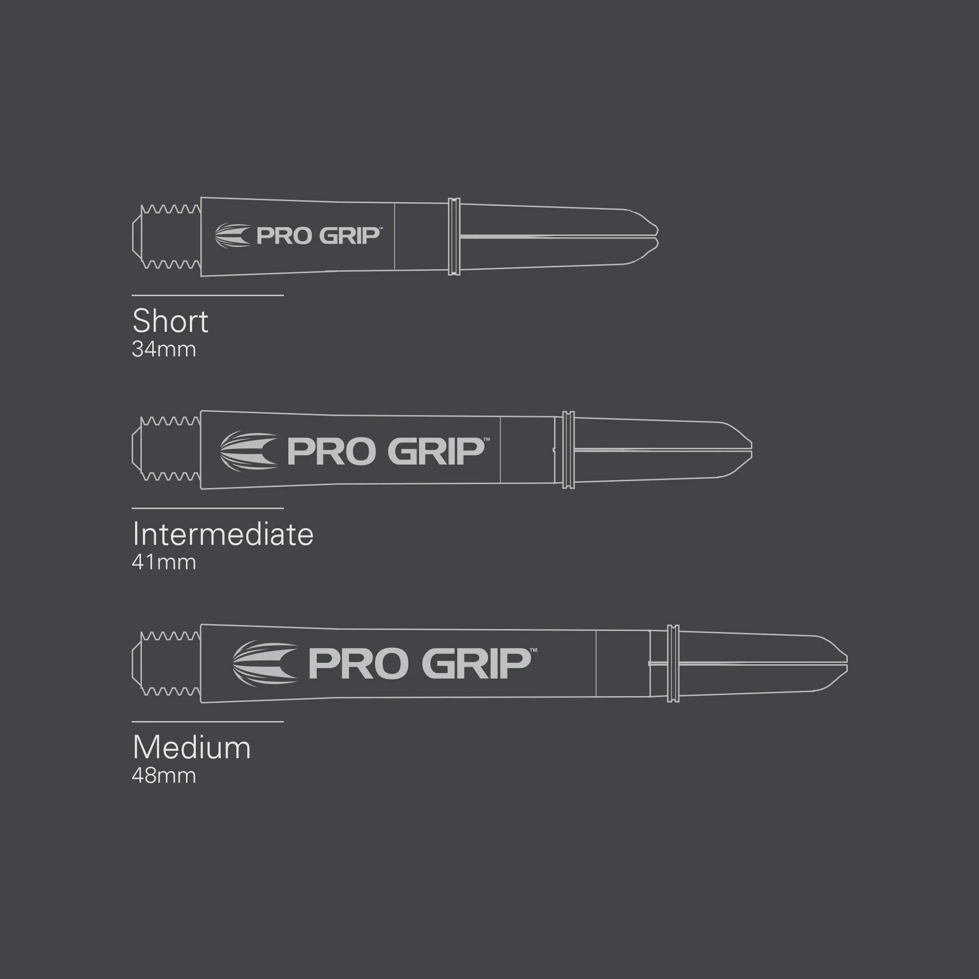 Target Pro Grip Spin Dart Shaft 3 Set