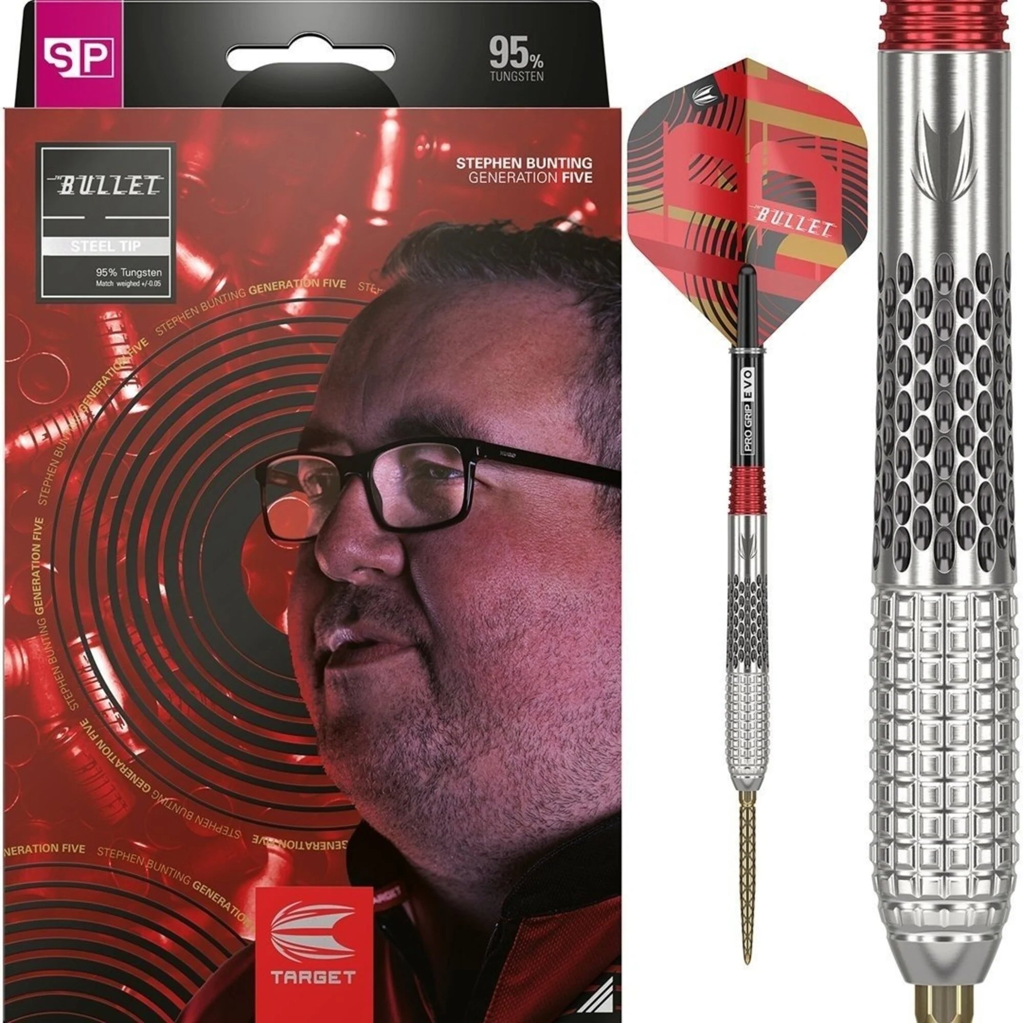 Target STEPHEN BUNTING Gen5 Steel Darts SP 23g/90%