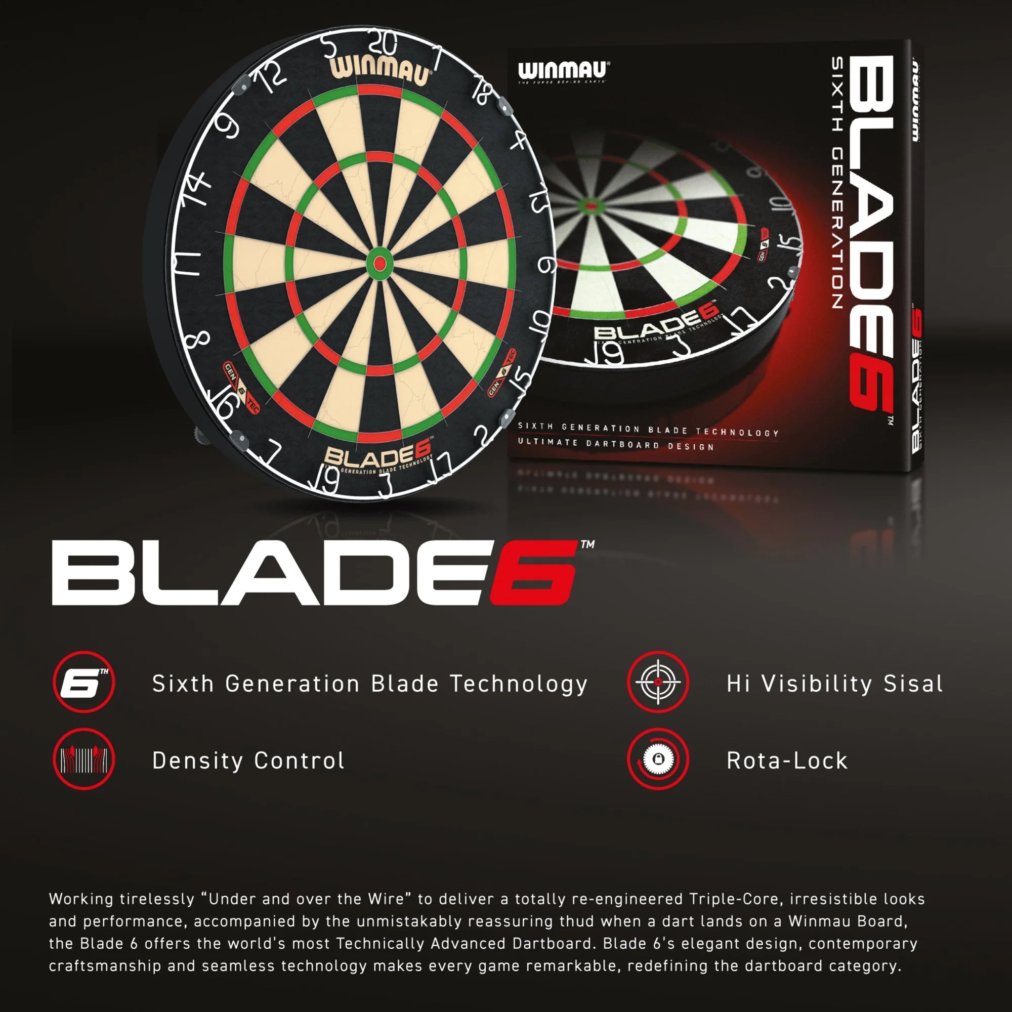 Winmau Blade 6 Steel Dart Board