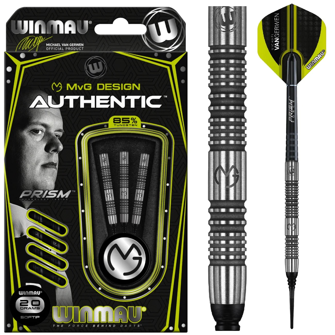 Winmau M.v.G. Authentic Soft Dart 20g/85%