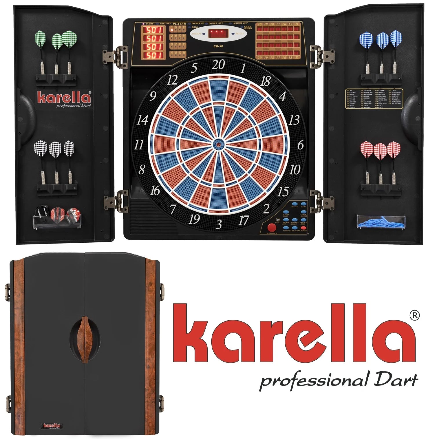 Karella E-Dart Automat CB-90 im Cabinet in 2-Loch-Ausführung