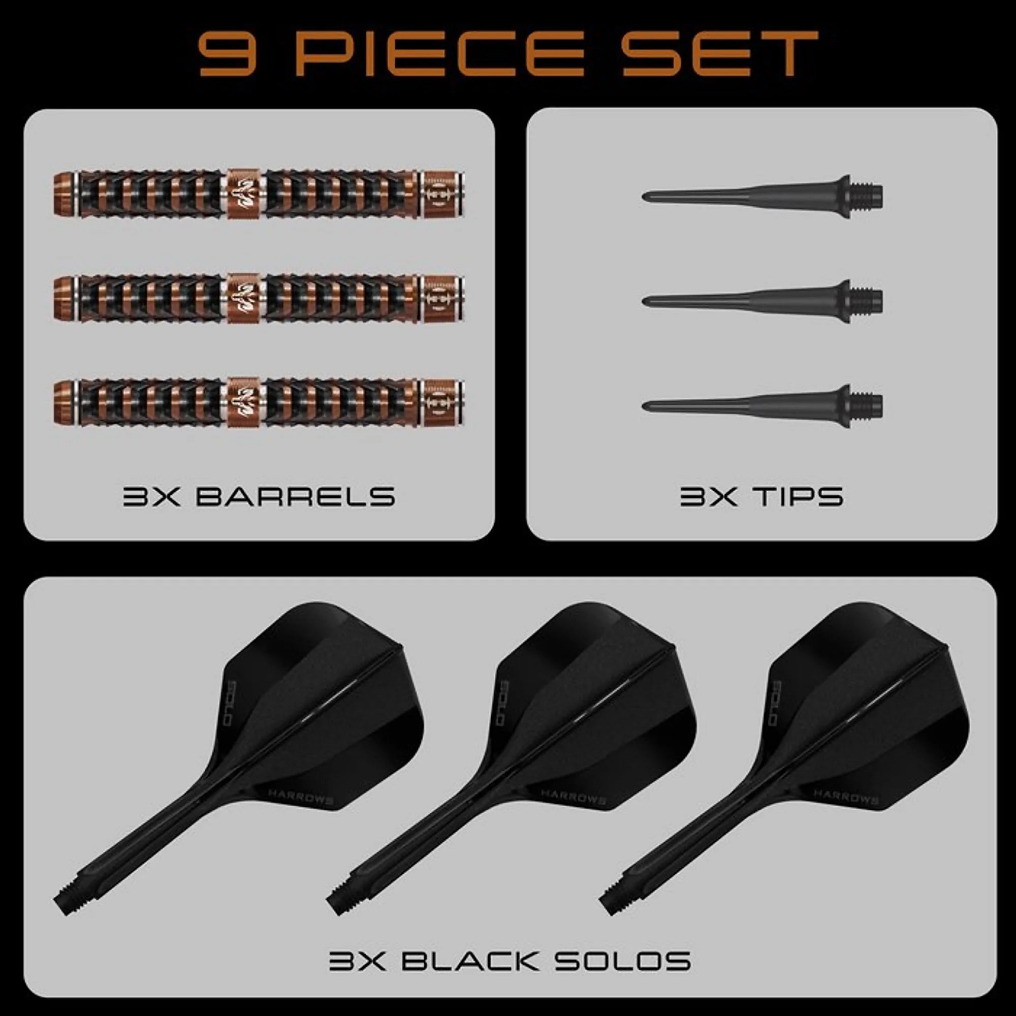 Harrows Wolfram TRINITY Stoft Darts 20g-97% Tungsten