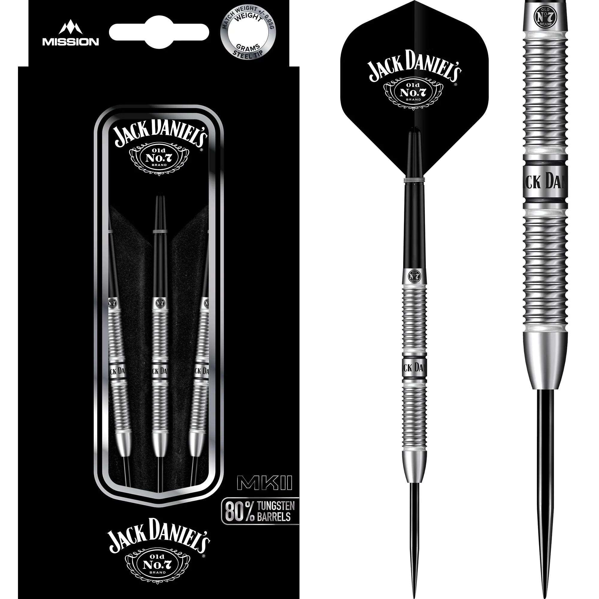 Jack Daniel's MK2 Steel Darts 22g/80%