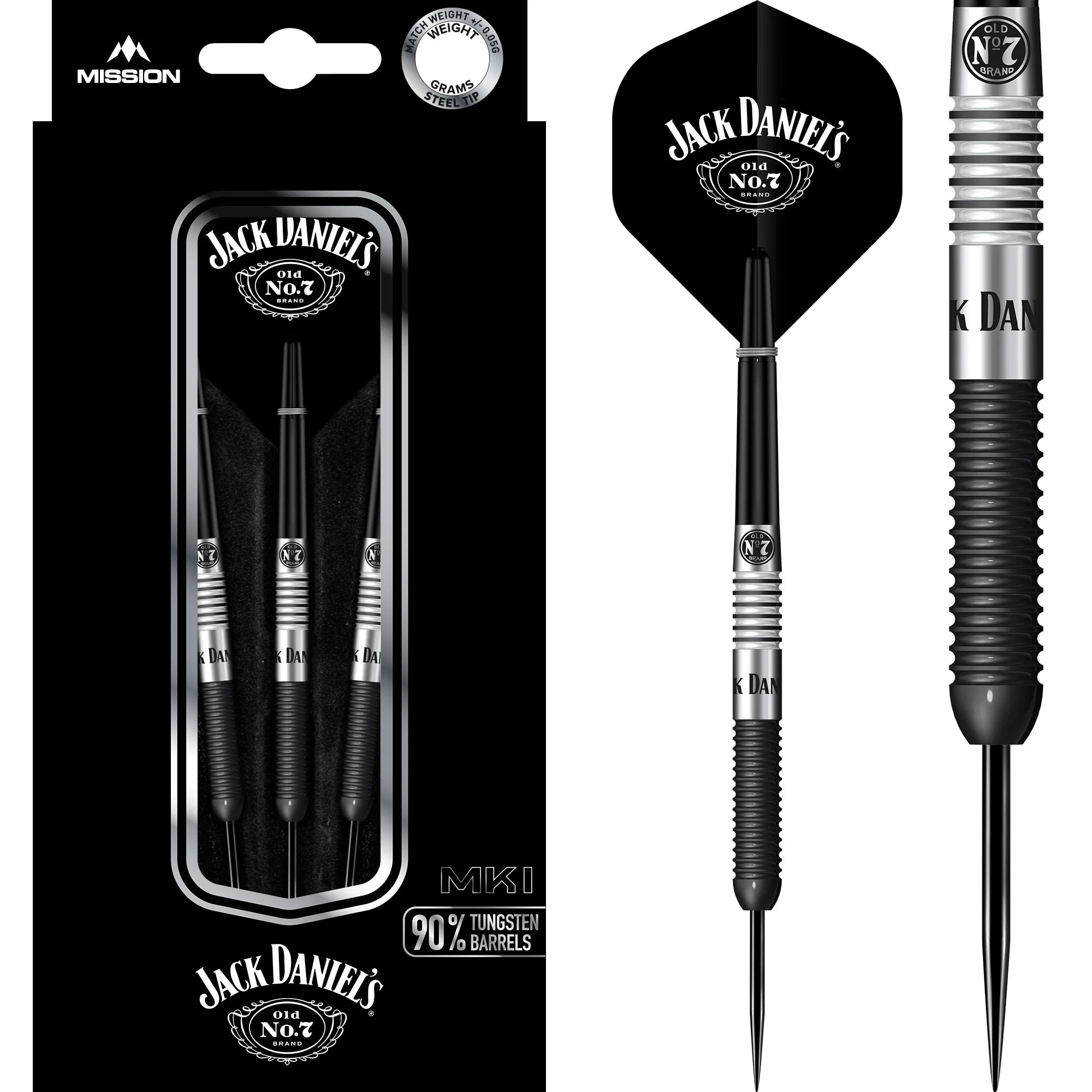 Jack Daniel's MK1 Steel Darts 23g/90%