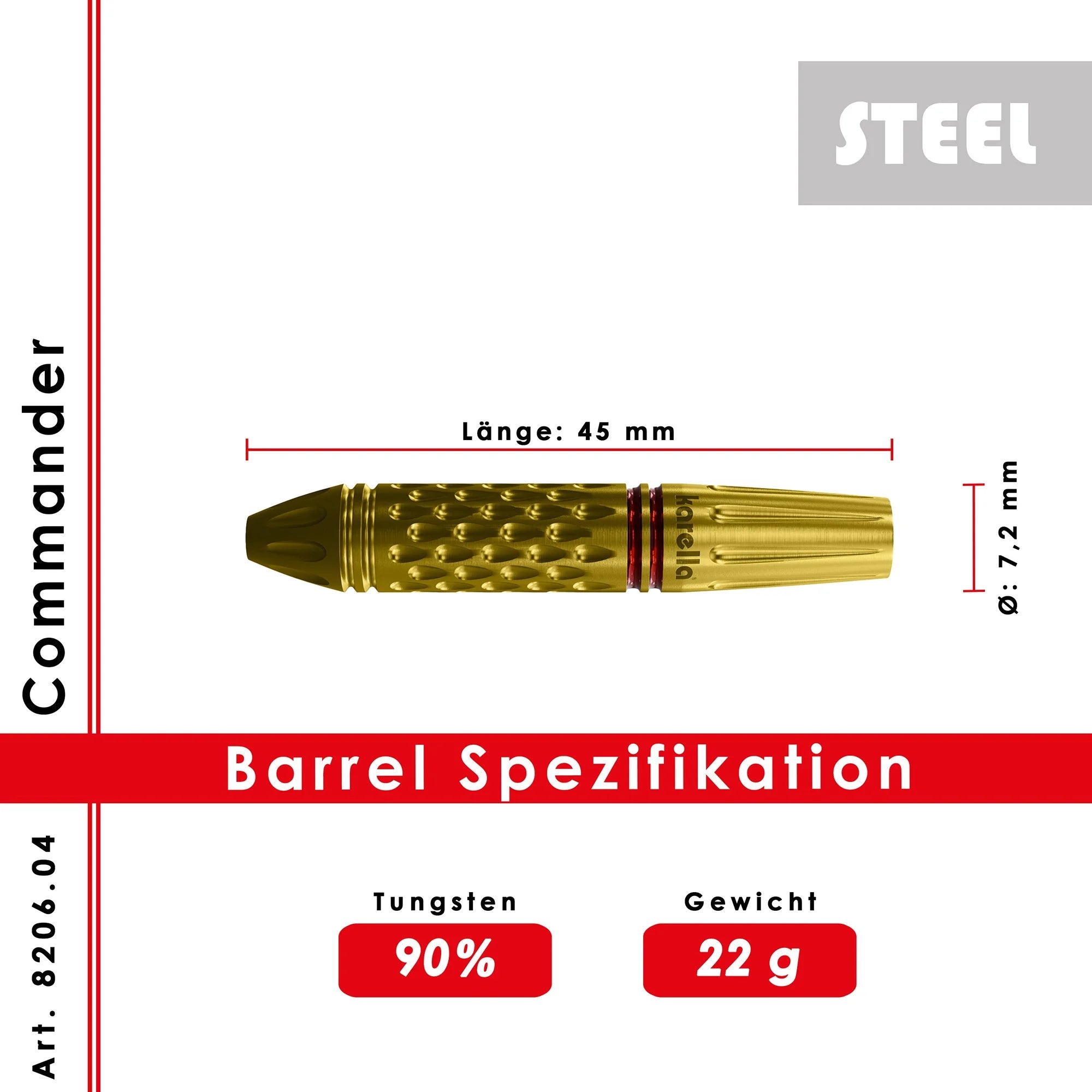 Karella Commander Gold Steeldarts 22g