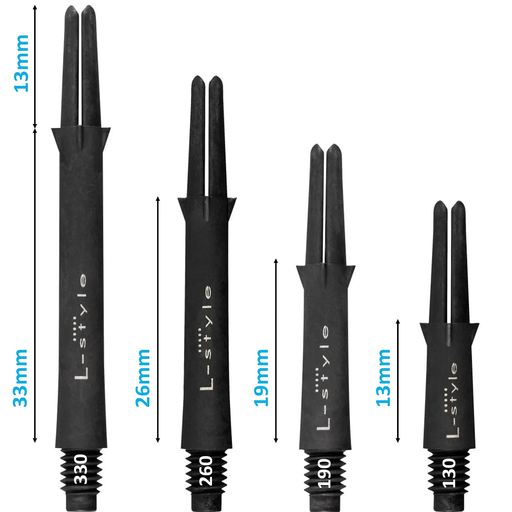 L-Style Carbon Straight Lock Dart Schaft