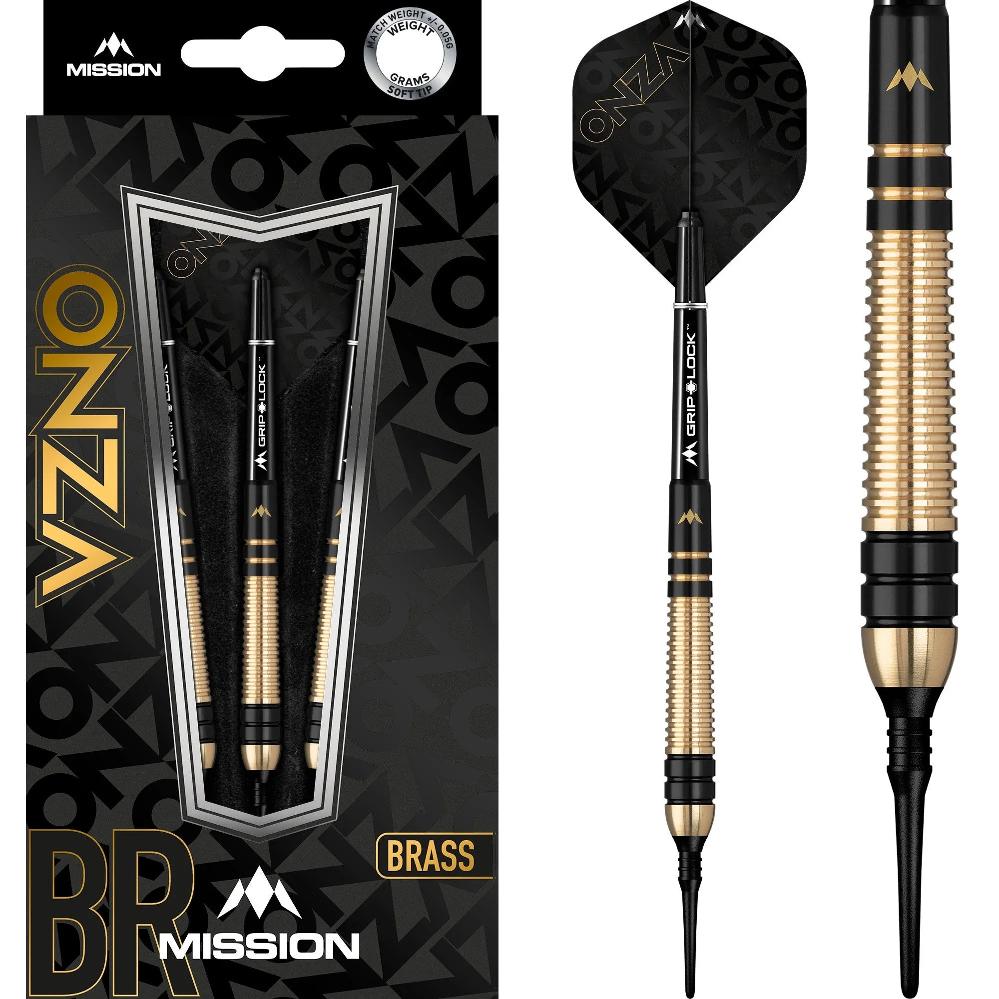 Mission Onza M2 Soft Darts Brass 18g