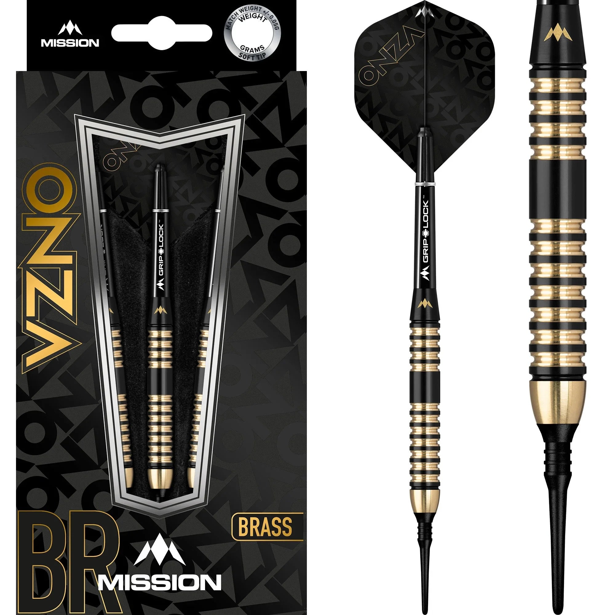 Mission Onza M4 Soft Darts Brass 19g