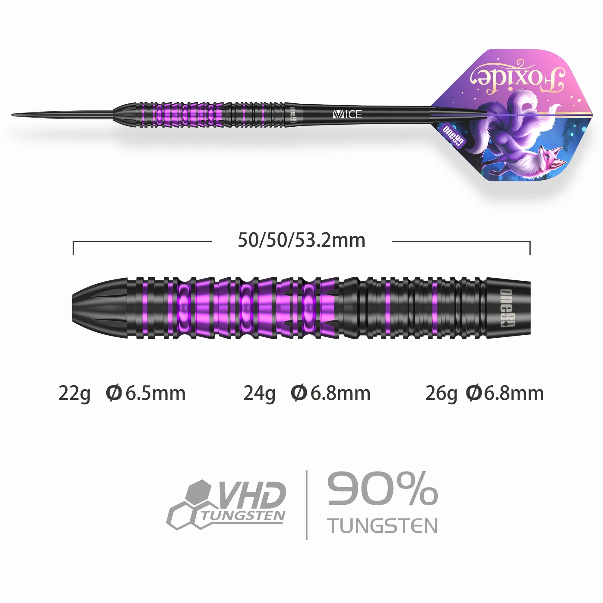 One80 Foxide F1 Steeldarts 22-24g