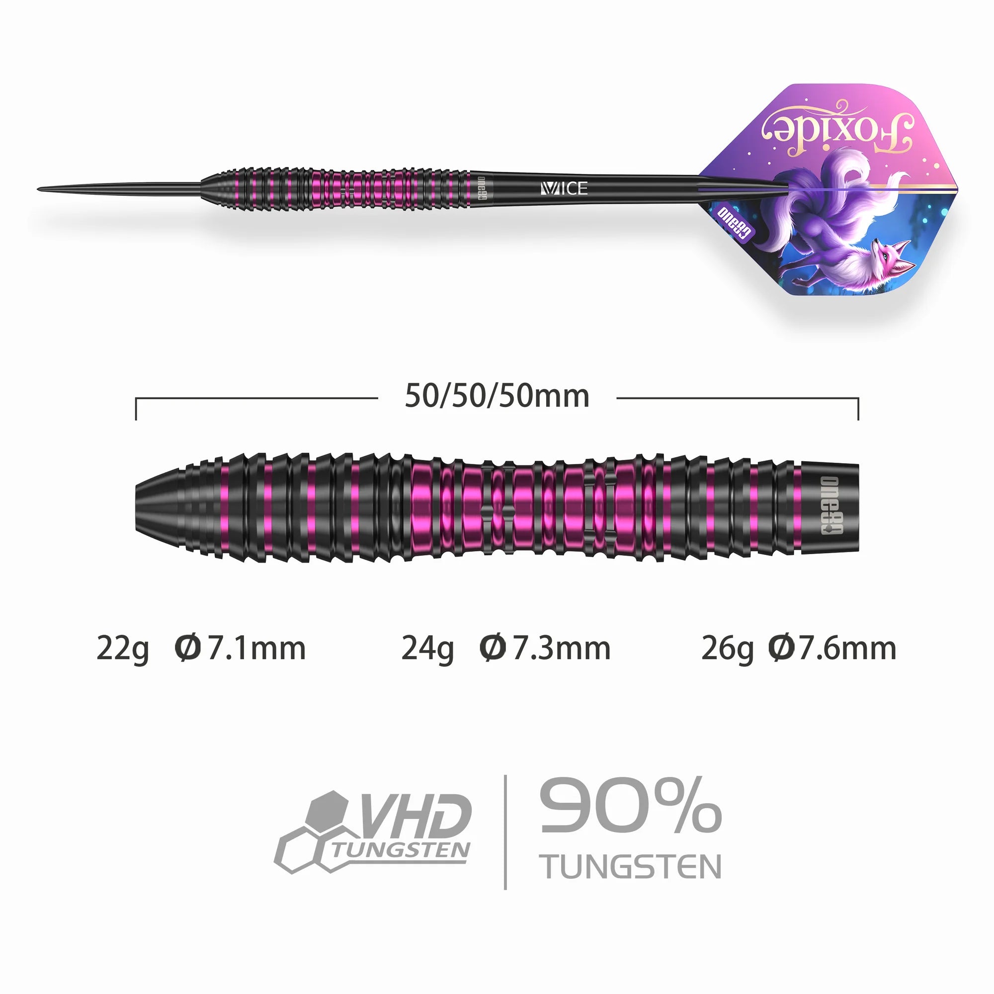 One80 FOXIDE F3 Steeldarts 22g