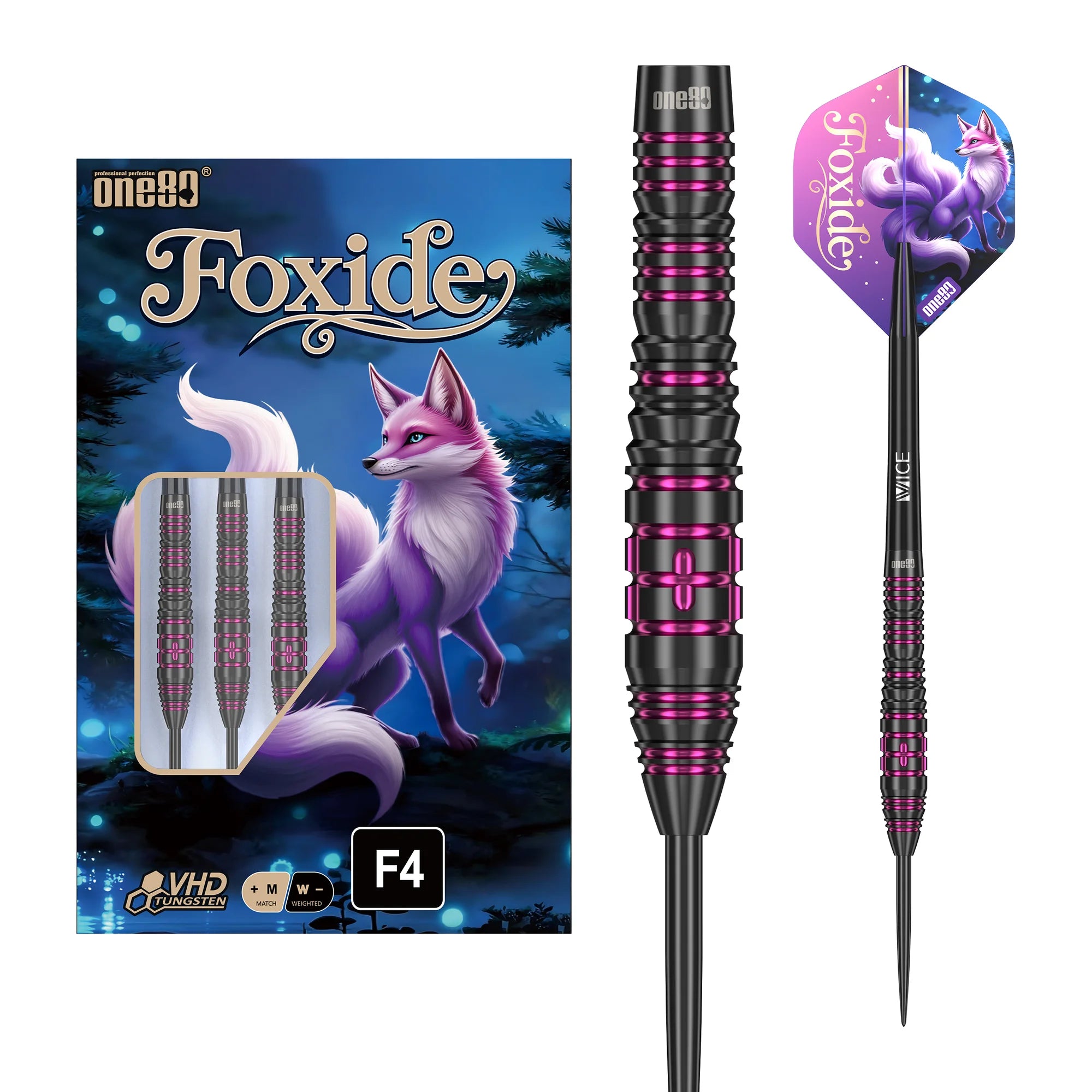 One80 FOXIDE F4 Steeldart 22g/90%