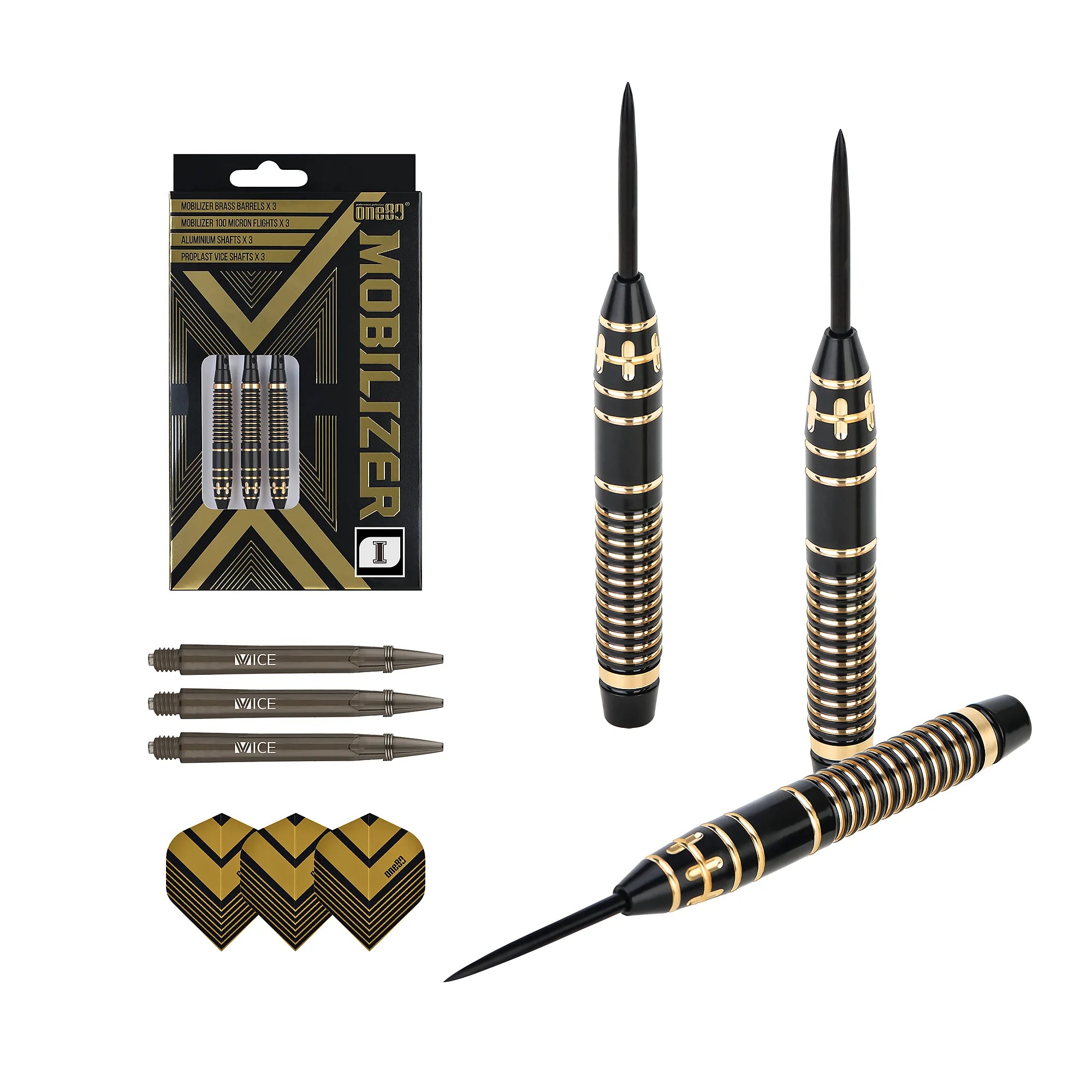 One80 Mobilizer 1 Steel Darts Brass 22g