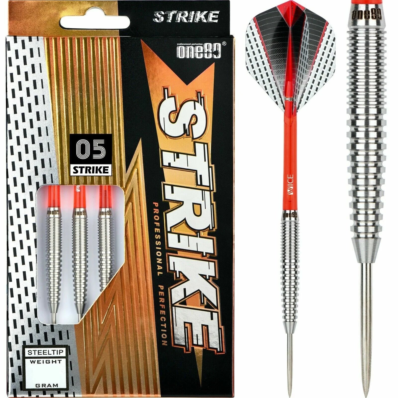 One80 Strike 05 Steel Darts 22g/80%