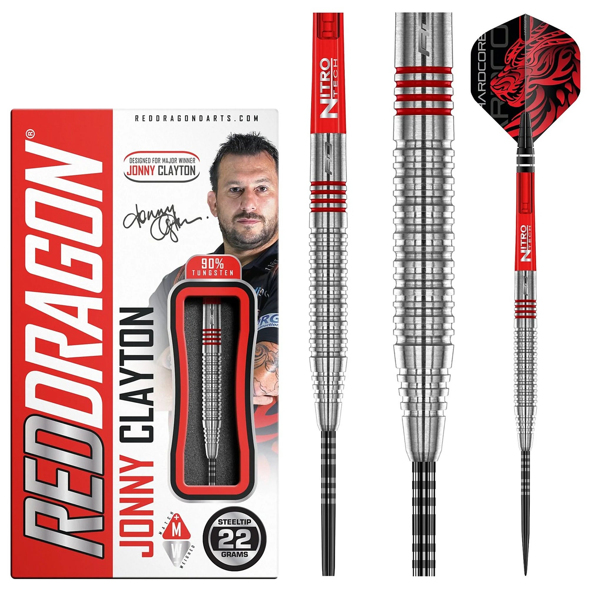 Red Dragon Jonny Clayton 2.0 Steeldarts 22-24g