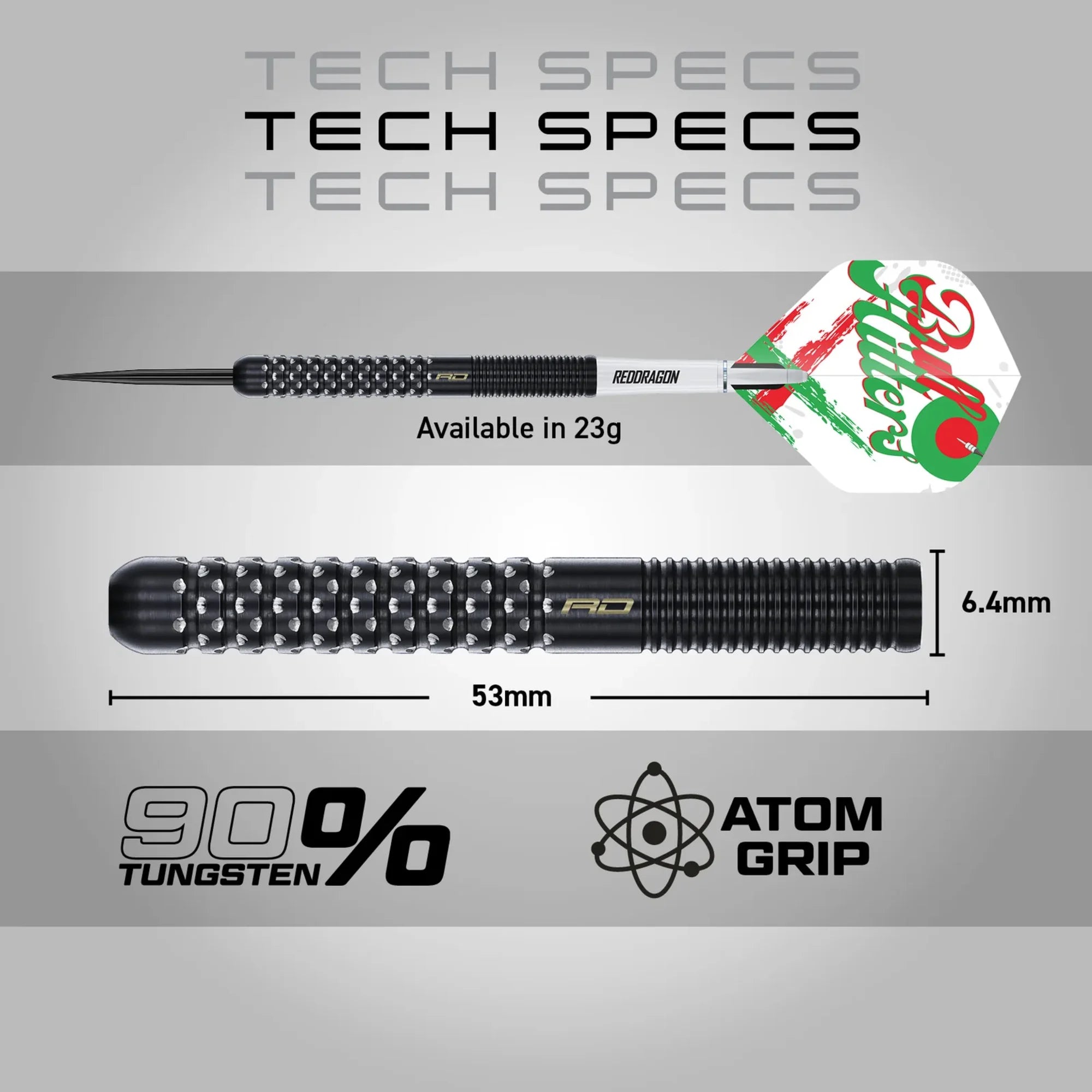 Red Dragon BULLHITTERS Steel Dart 23g/90%