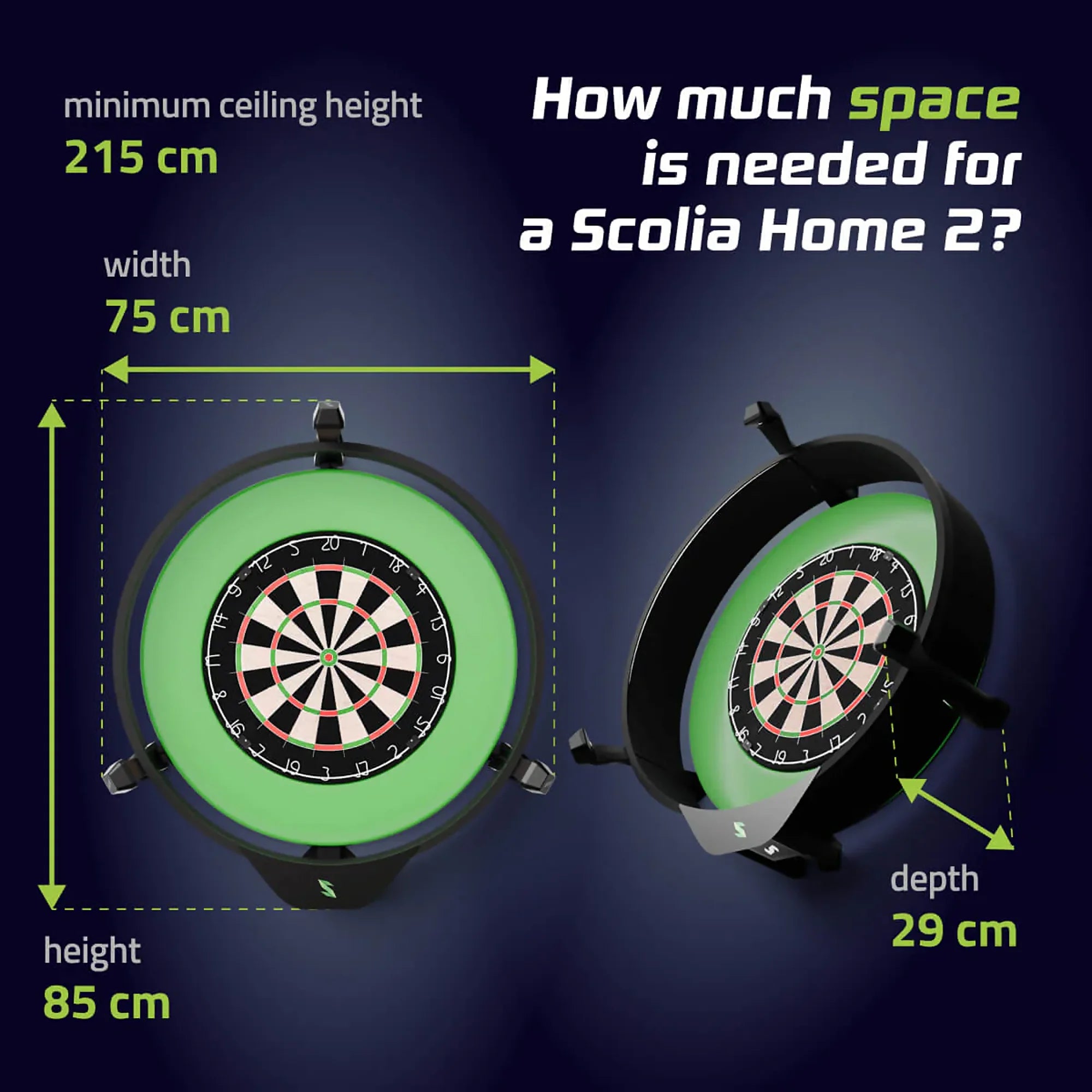 Scolia Home 2 FLEX Electronic Dart Scoring System + Premium Beleuchtung