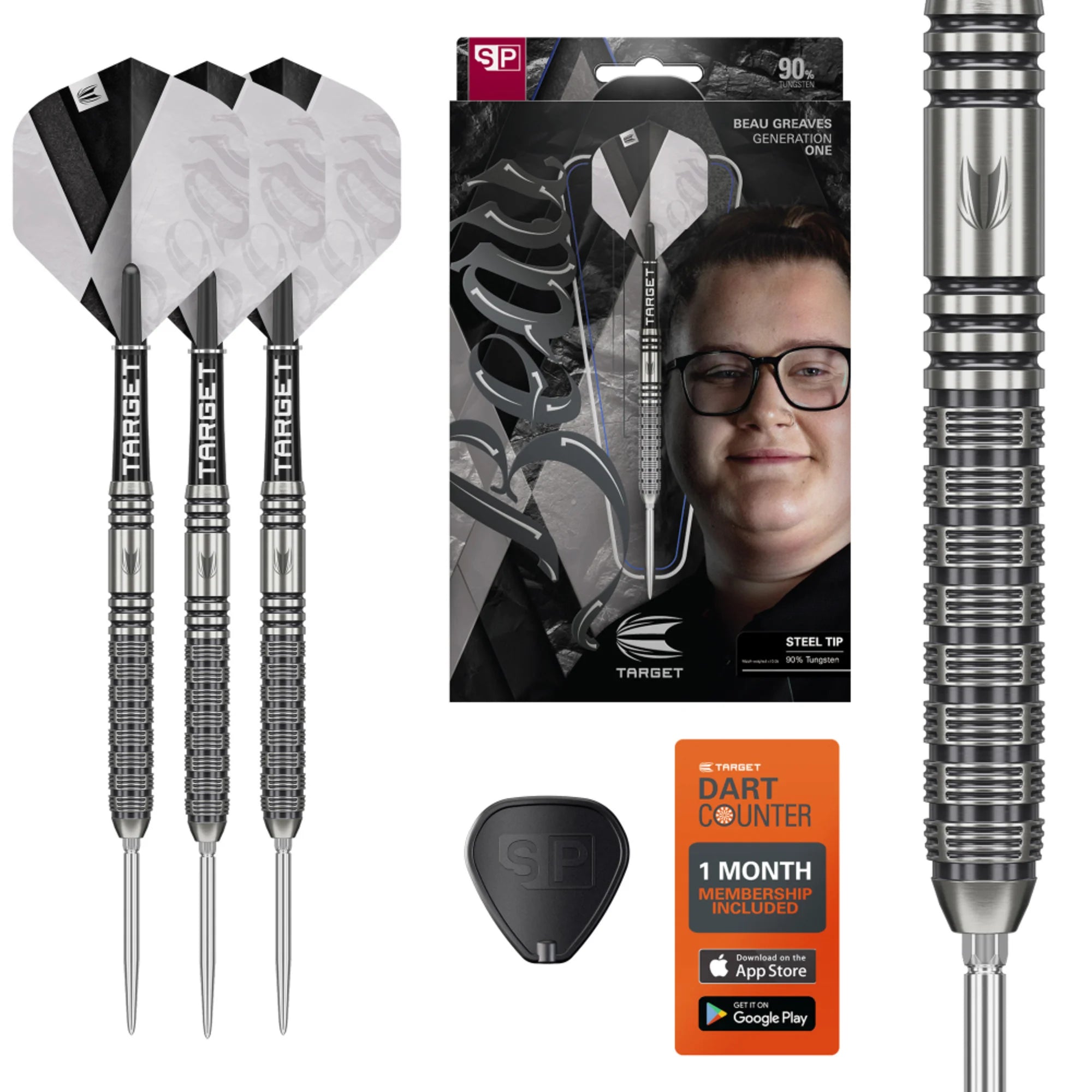 Target BEAU GREAVES G1 Steel Darts 23g/90%
