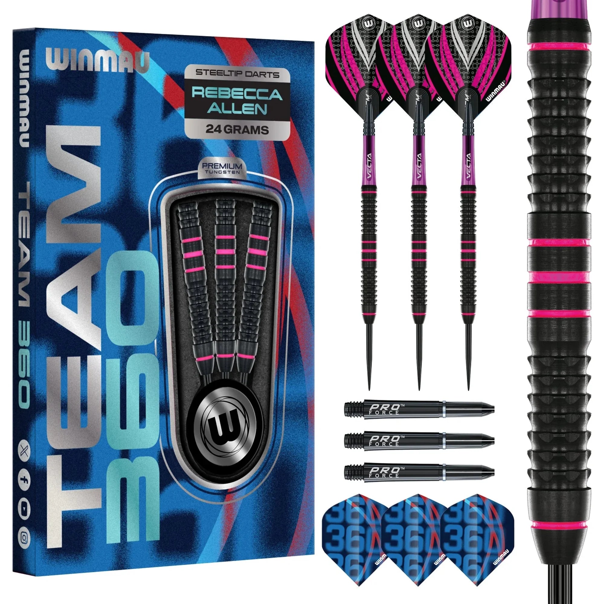 Winmau TEAM 360 RA Steel Dart 24g/90%