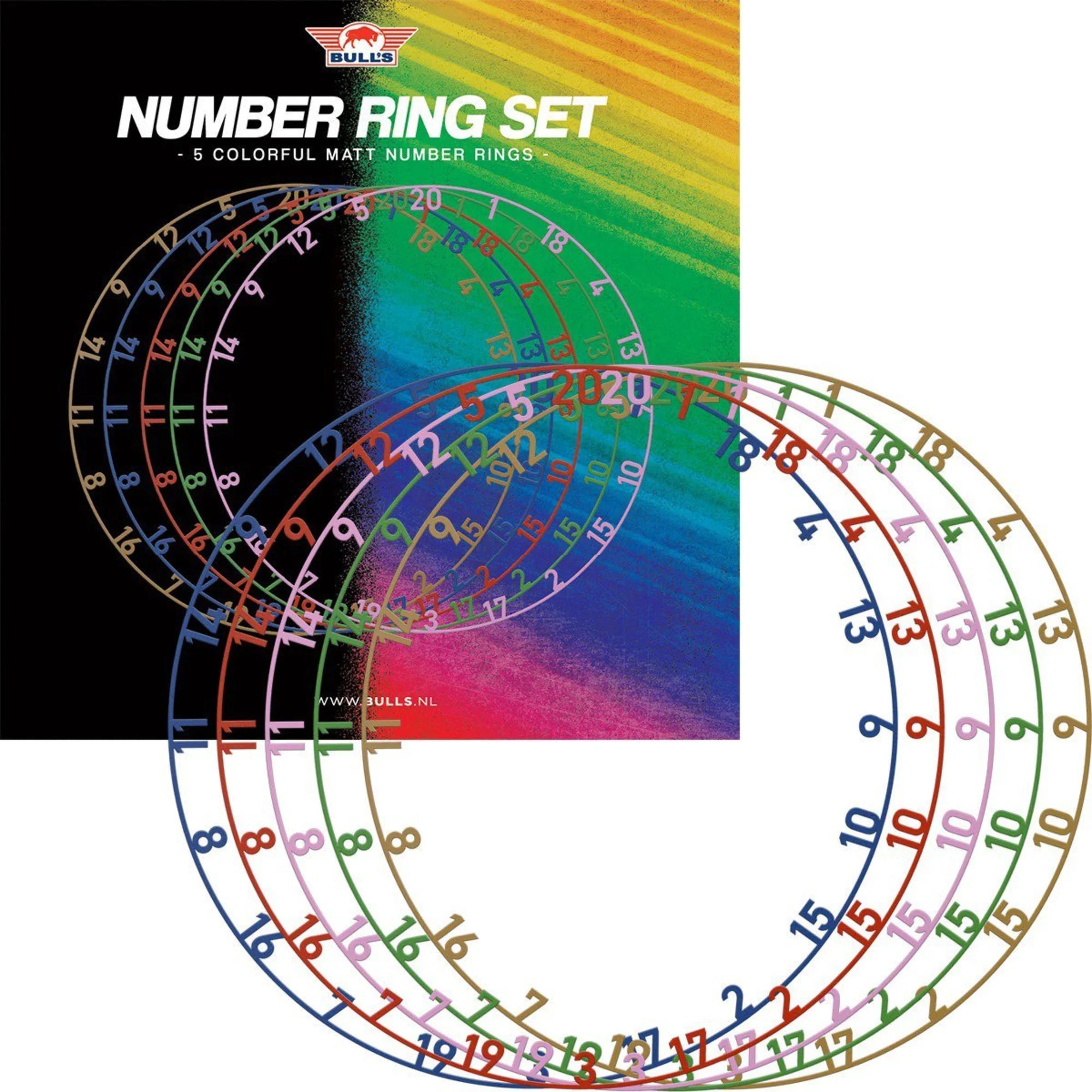 Bulls Dartboard Metal Nummern Ringe 5Stk.