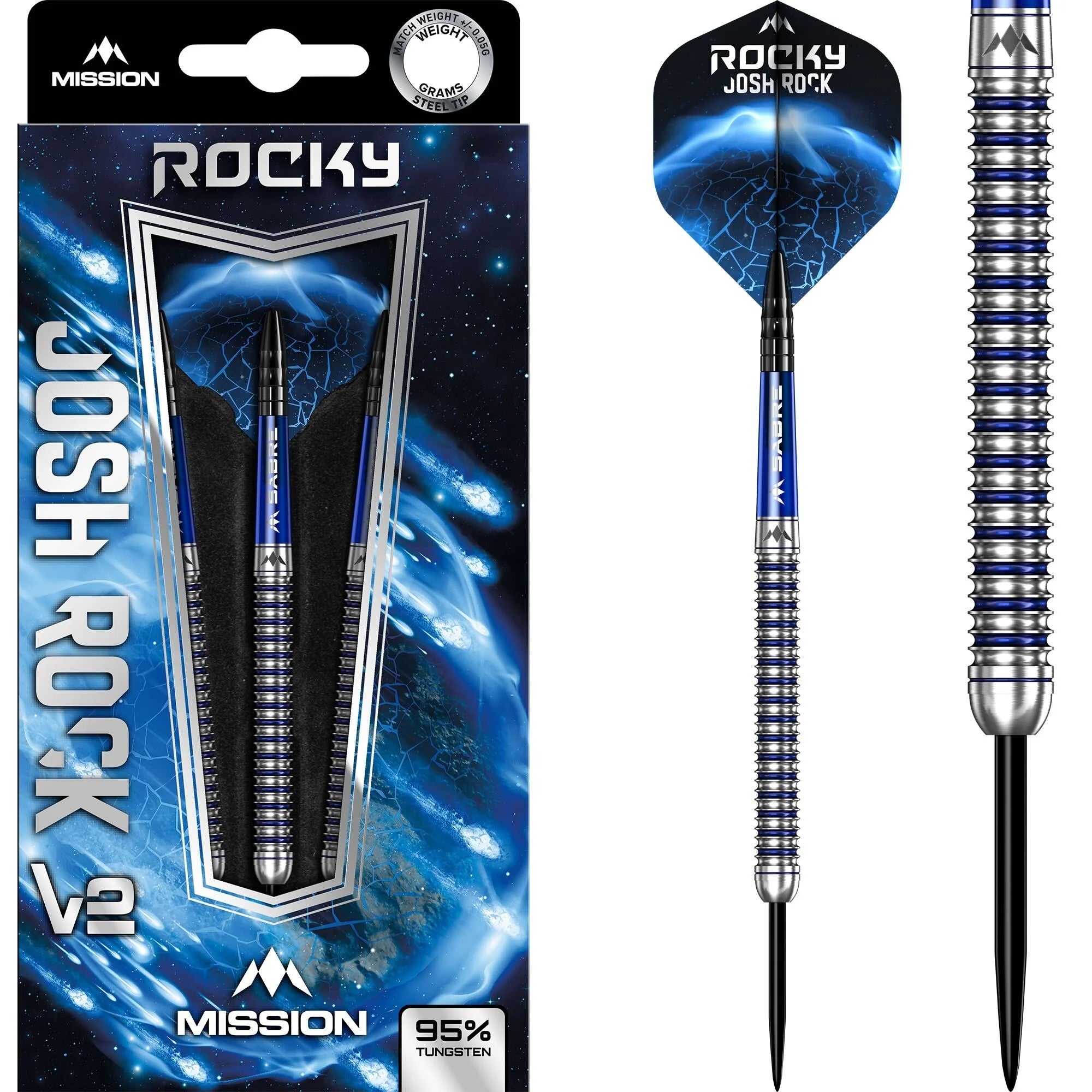 Mission Josh Rock V2 Steel Darts 22g /95%